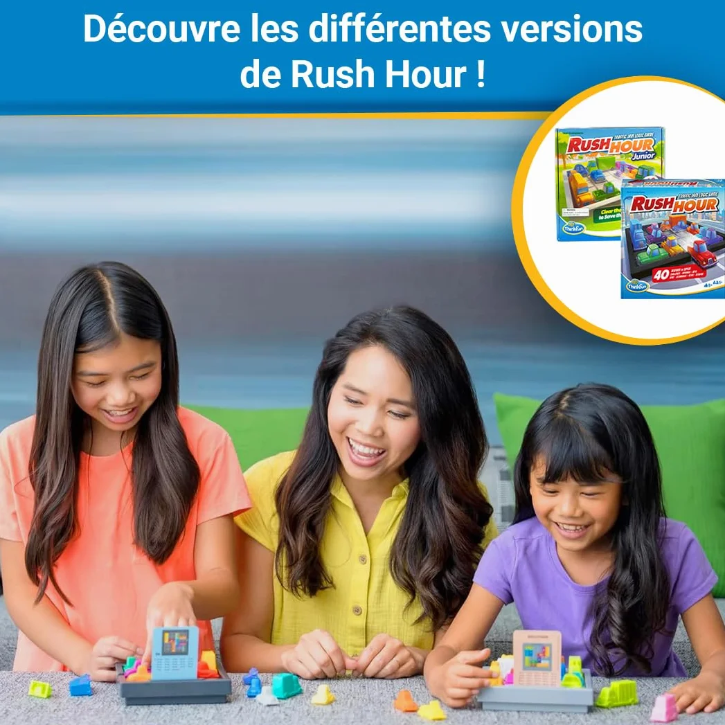 Ravensburger ThinkFun Rush Hour, Jeu de logique d’embouteillage dès 8 Ans, Casse-tête Solo avec 40 défis