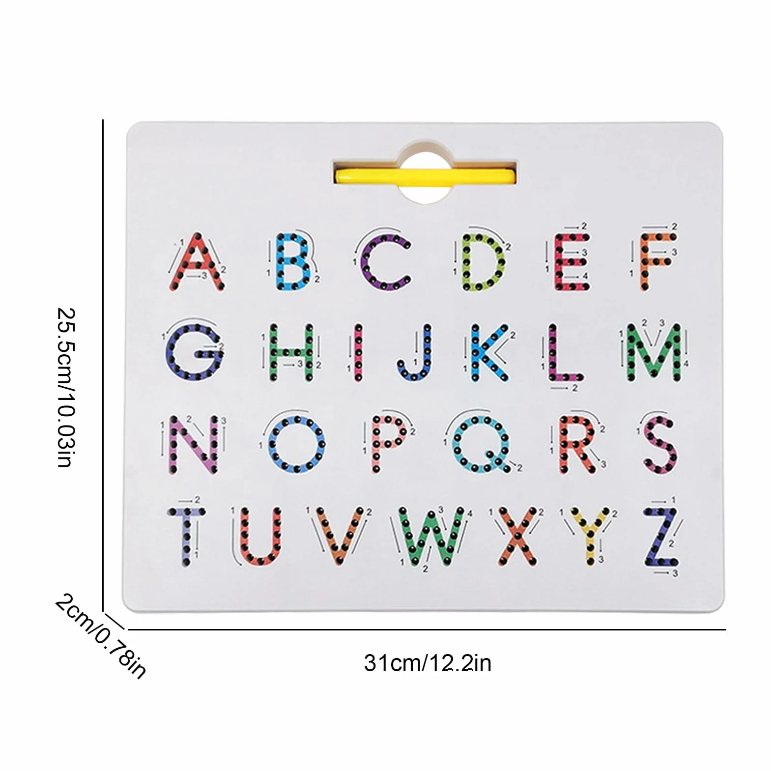 Tableau Magnétique Alphabet 2 en 1 – Jouet d'Apprentissage des Lettres STEM, Activité d'Écriture Interactive, Jeu Éducatif en Acier Magnétique