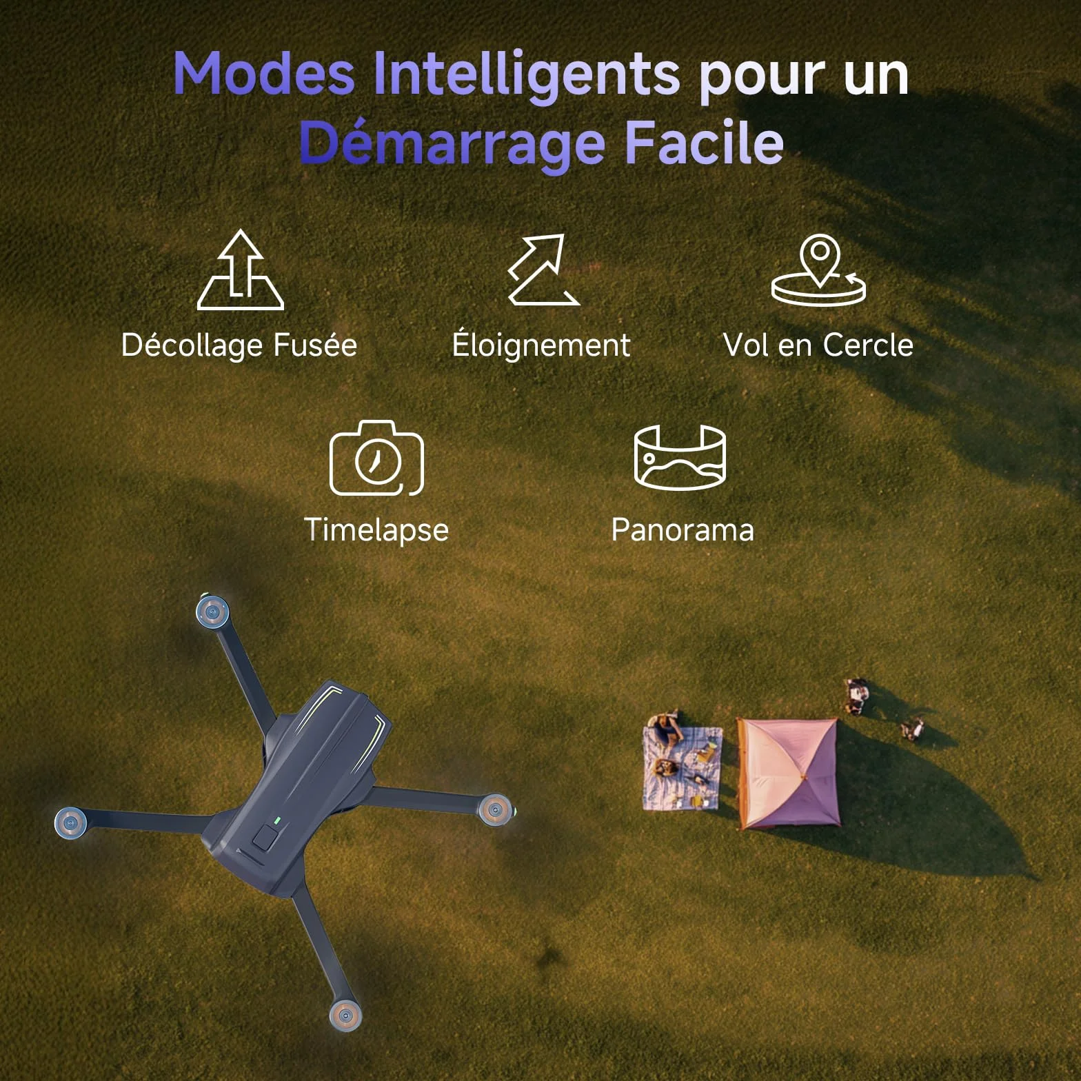 Ameta Drone avec Camera 4K, GPS Drone S20 Pro pour Adultes et Enfants avec Retour Automatique/ 50min de Vol/Suiveur/Mode Intelligent/Contrôle par Gestes, FPV Mini Drone Moins de 249g