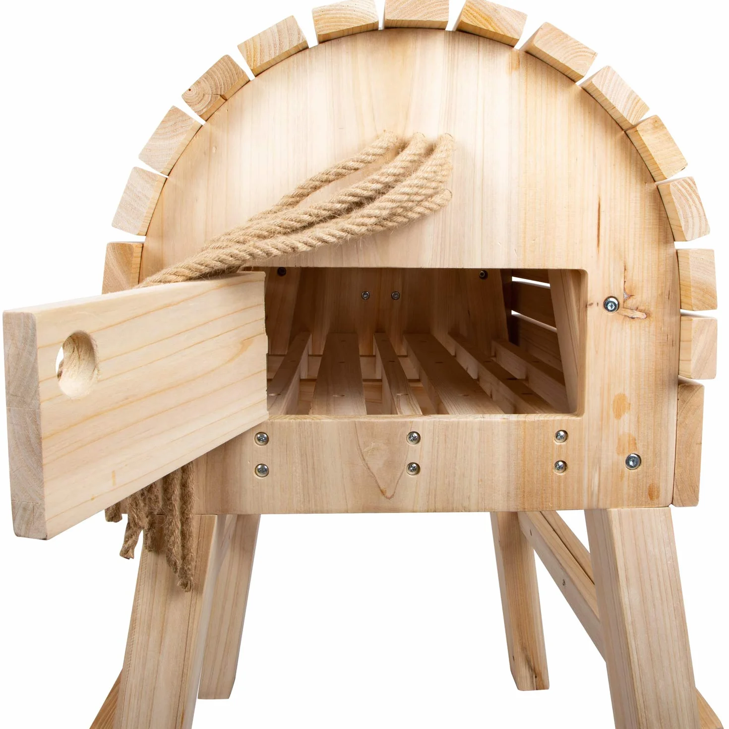 Small Foot Cheval de Bois pour Enfants à partir de 3 Ans, Aide à l'escalade et Licol, Beige