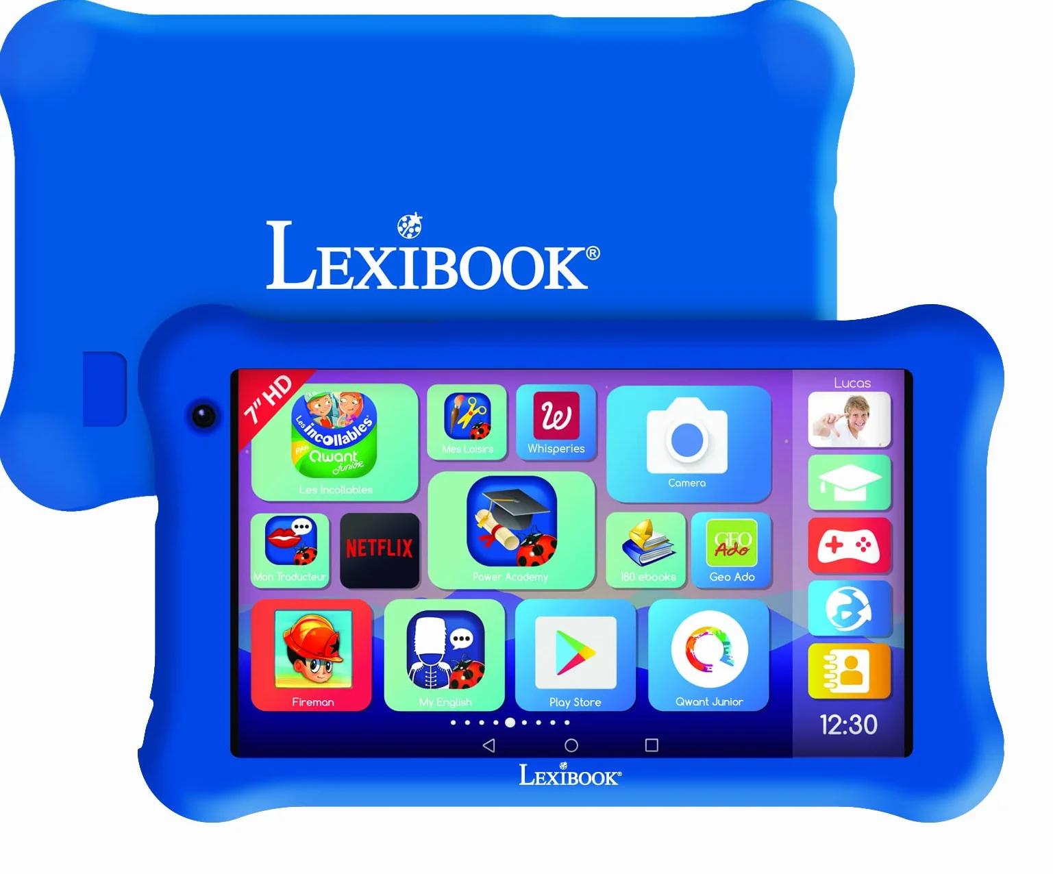 Lexibook, Tablet Master 7, La Tablette Ludo-Éducative 7” avec Pochette Incluse, TL70FR