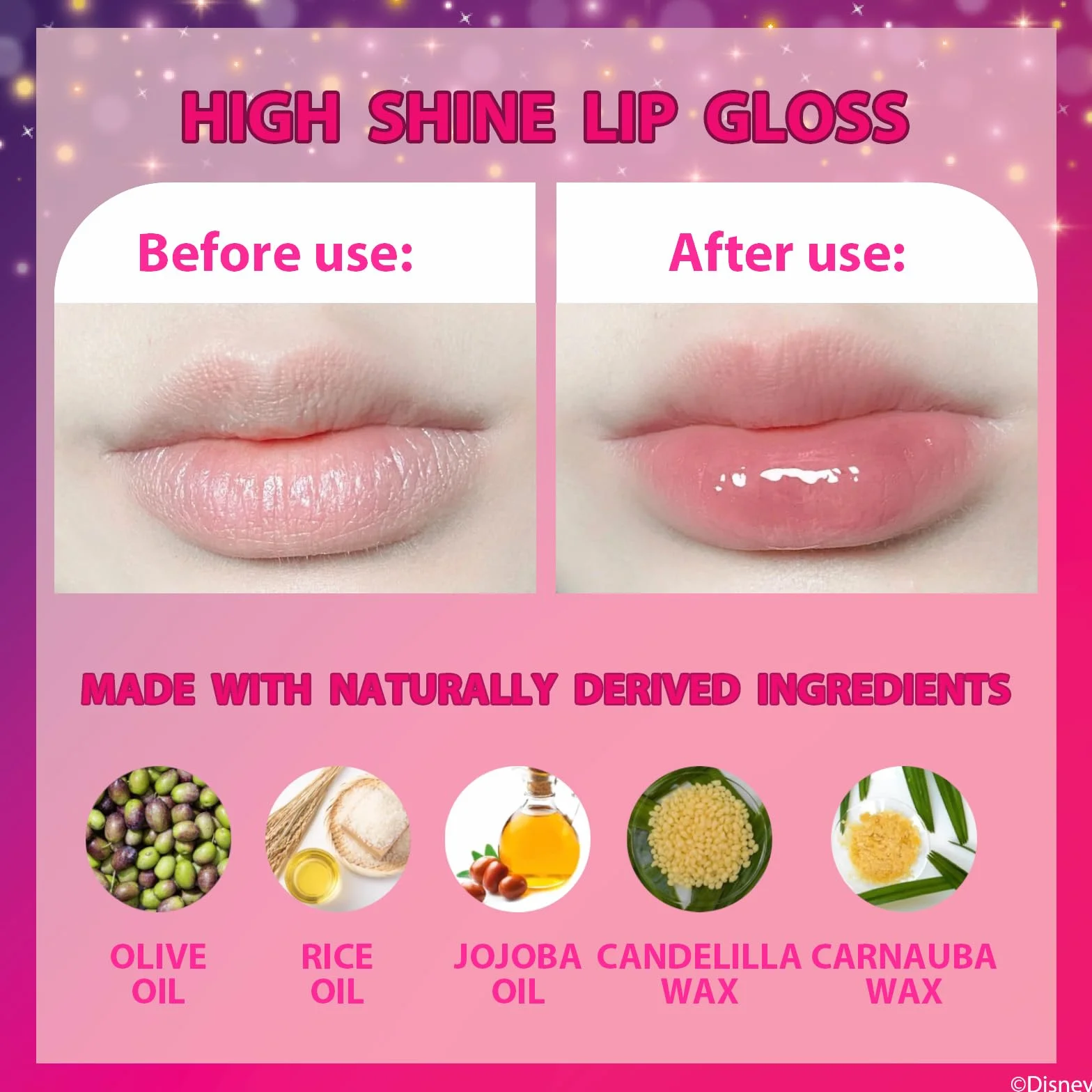 Disney Princess Coffret Maquillage Pailleté 11 pcs Gloss Vernis Stickers