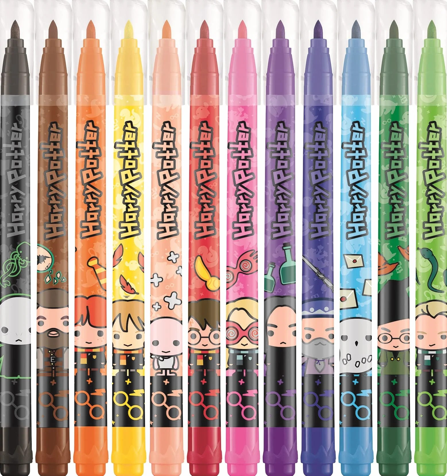 Maped Feutres Jungle Harry Potter 12 Feutres de Coloriage Lavables Résistants au Séchage Multicolore