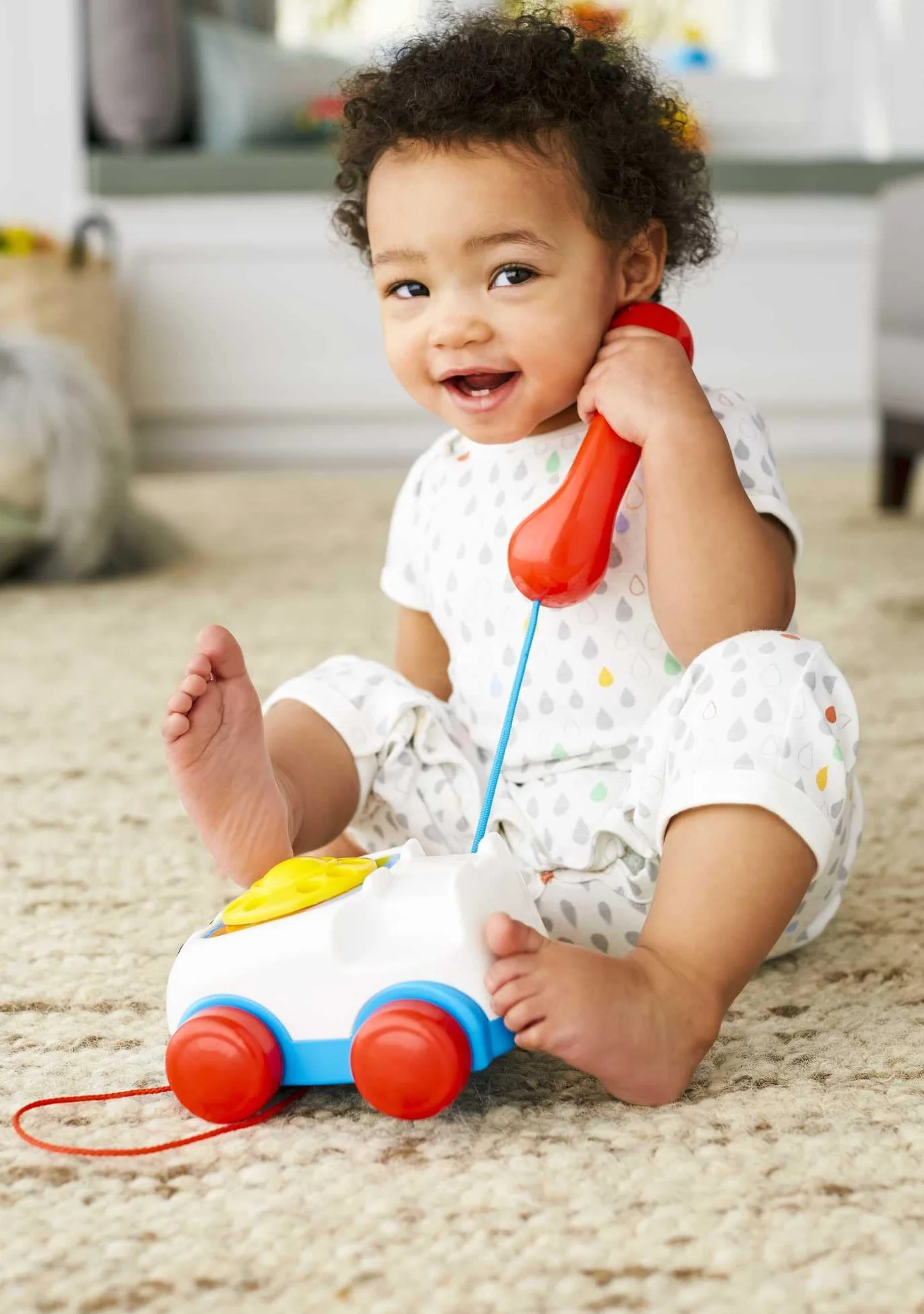 Fisher-Price Mon Téléphone Mobile Jouet bébé, Cadran factice Rotatif, Apprendre Chiffres Couleurs, 12 Mois+, FGW66