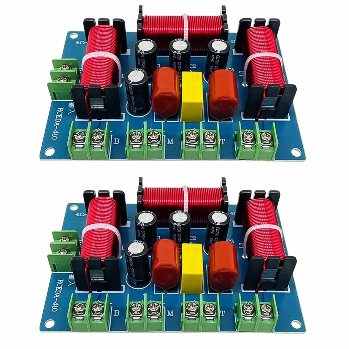 Lot de 2 haut-parleurs 200 W 4 voies diviseur de fréquence audio pour cinéma maison