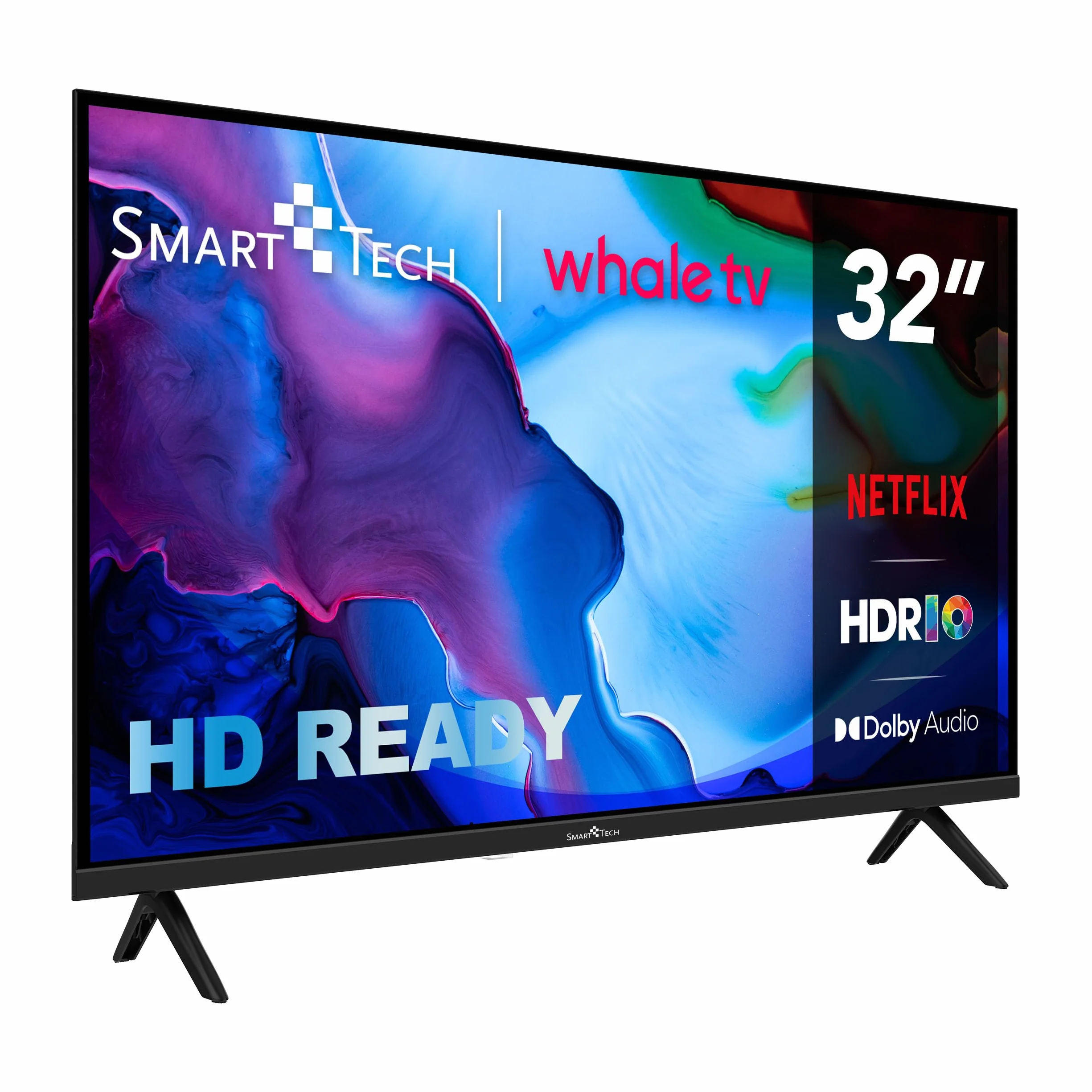 Smart Tech TV LED HD 32" (80 cm) Smart TV Whale OS z Molotov, Netflix, Prime Video, Disney+, 2xHDMI, 2xUSB, Dolby Digital+