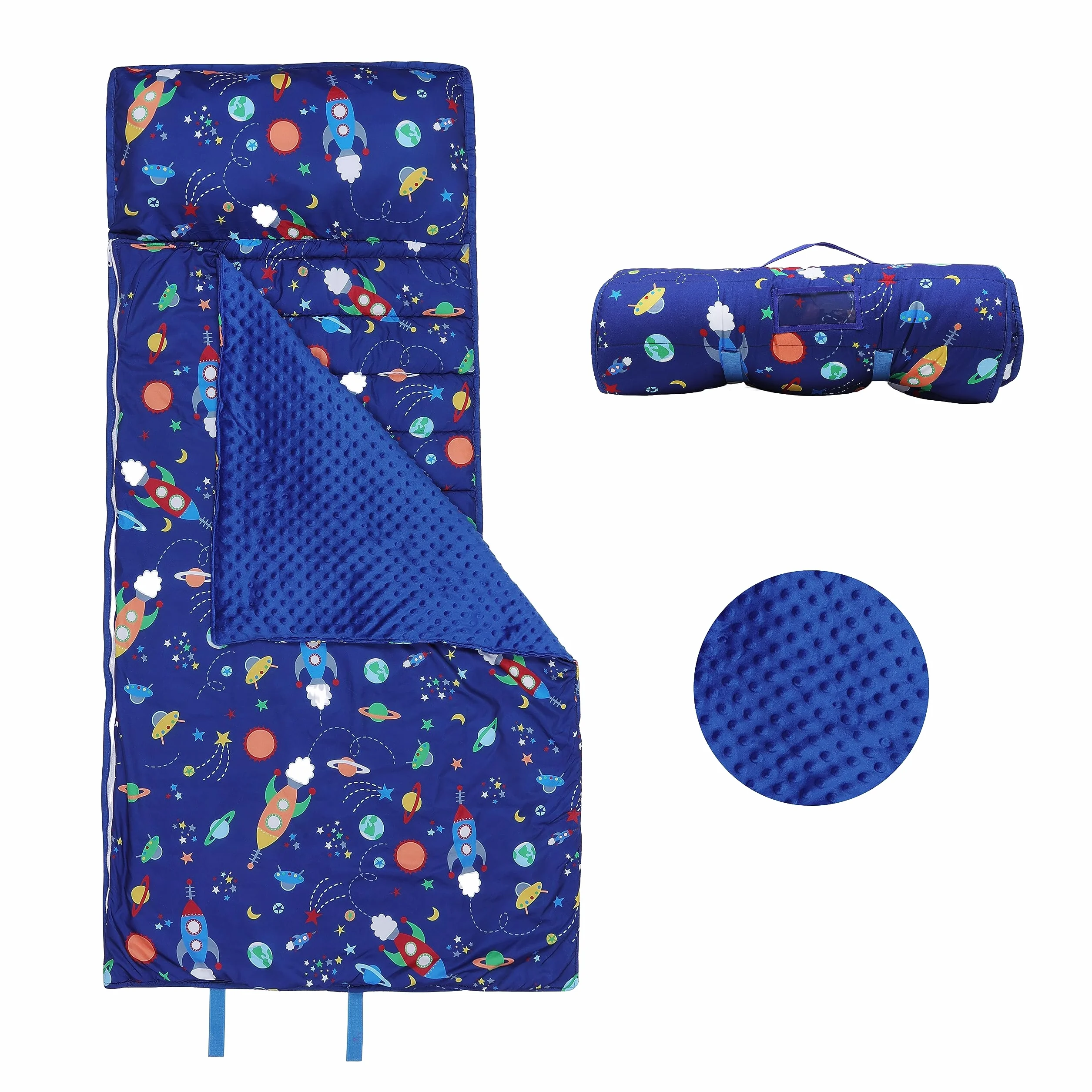 Tapis de Sieste pour Enfants avec Oreiller et Couverture Amovibles Sac de Couchage 2 en 1 Très Épais