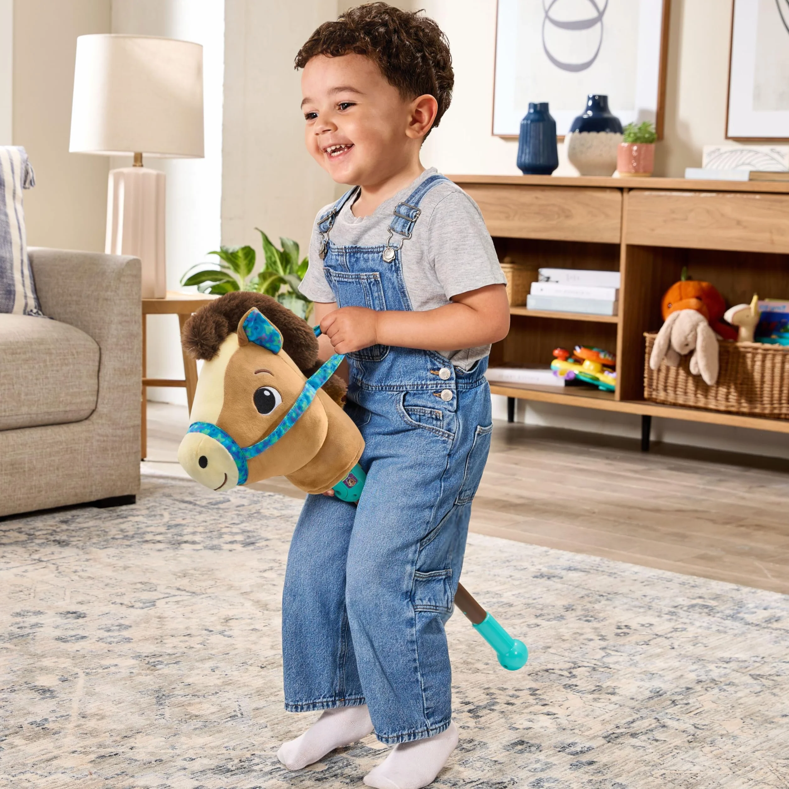 VTech Mistral Cheval Bâton Musical 80 cm - Hobby Horse Poney Jouet Interactif Enfant - Jeu Éducatif Motricité