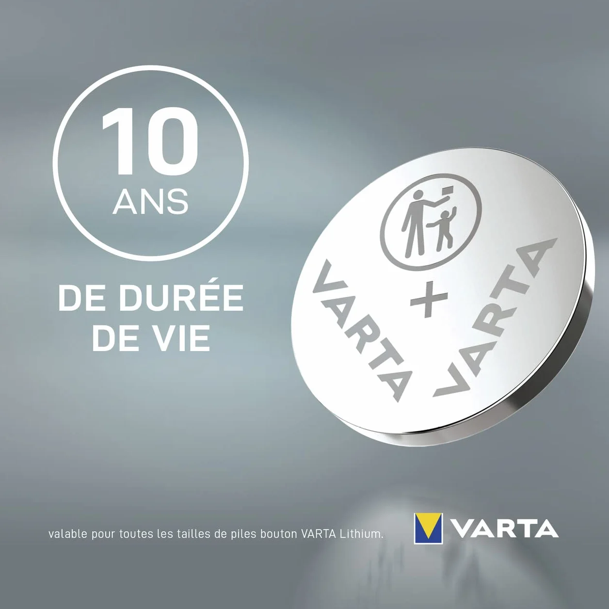 VARTA Piles Bouton CR2032, lot de 10, Lithium 3V, Smart Home, clés de voitures