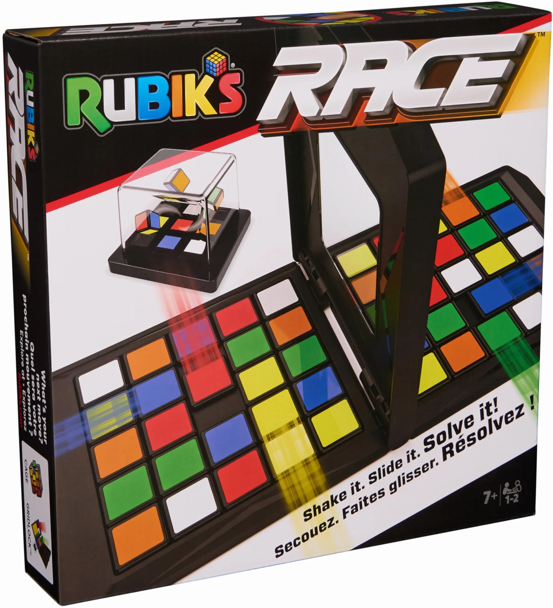 Rubik's Cube Rubiks Race Version Classique - Jeu De Société 3X3 - Stratégie Face à Face - Jeu Casse-Tête Adulte Et Enfant 7 Ans Et +