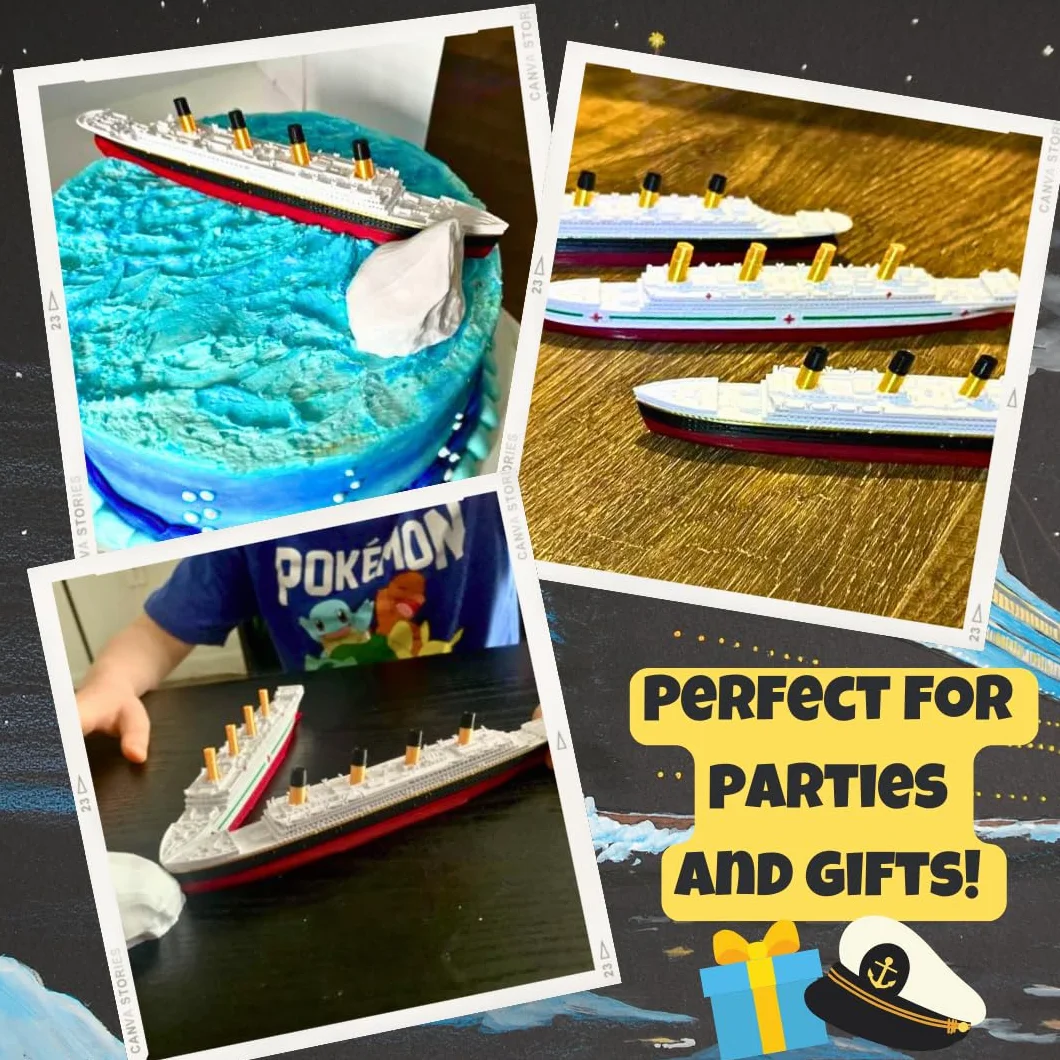TitanicToyCo Modèles de Navires RMS Titanic Britannic Olympic 8" Assemblés Jouets Titanic