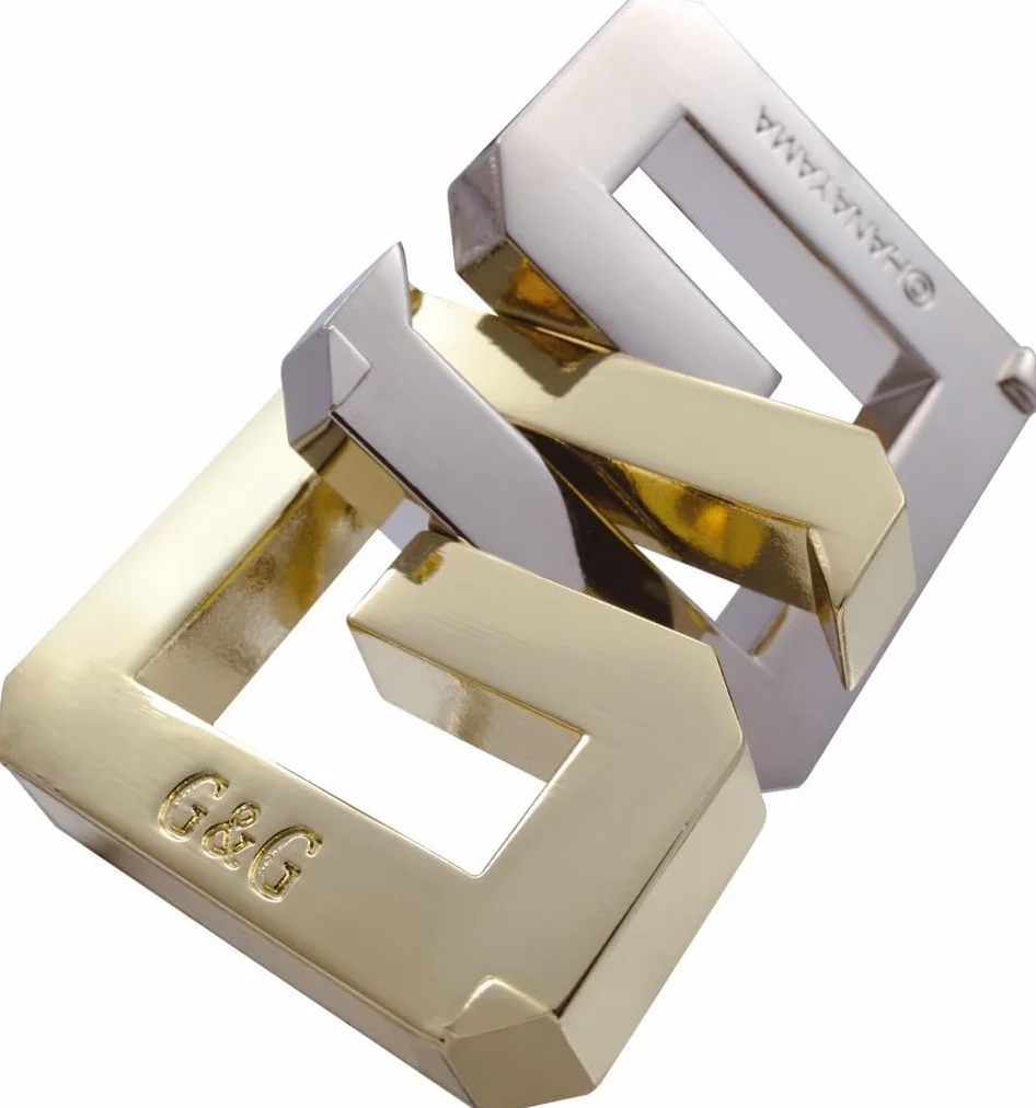 Cast Puzzle en Métal Doré et Argenté Huzzle Cast G&G Niveau 3 Étoiles