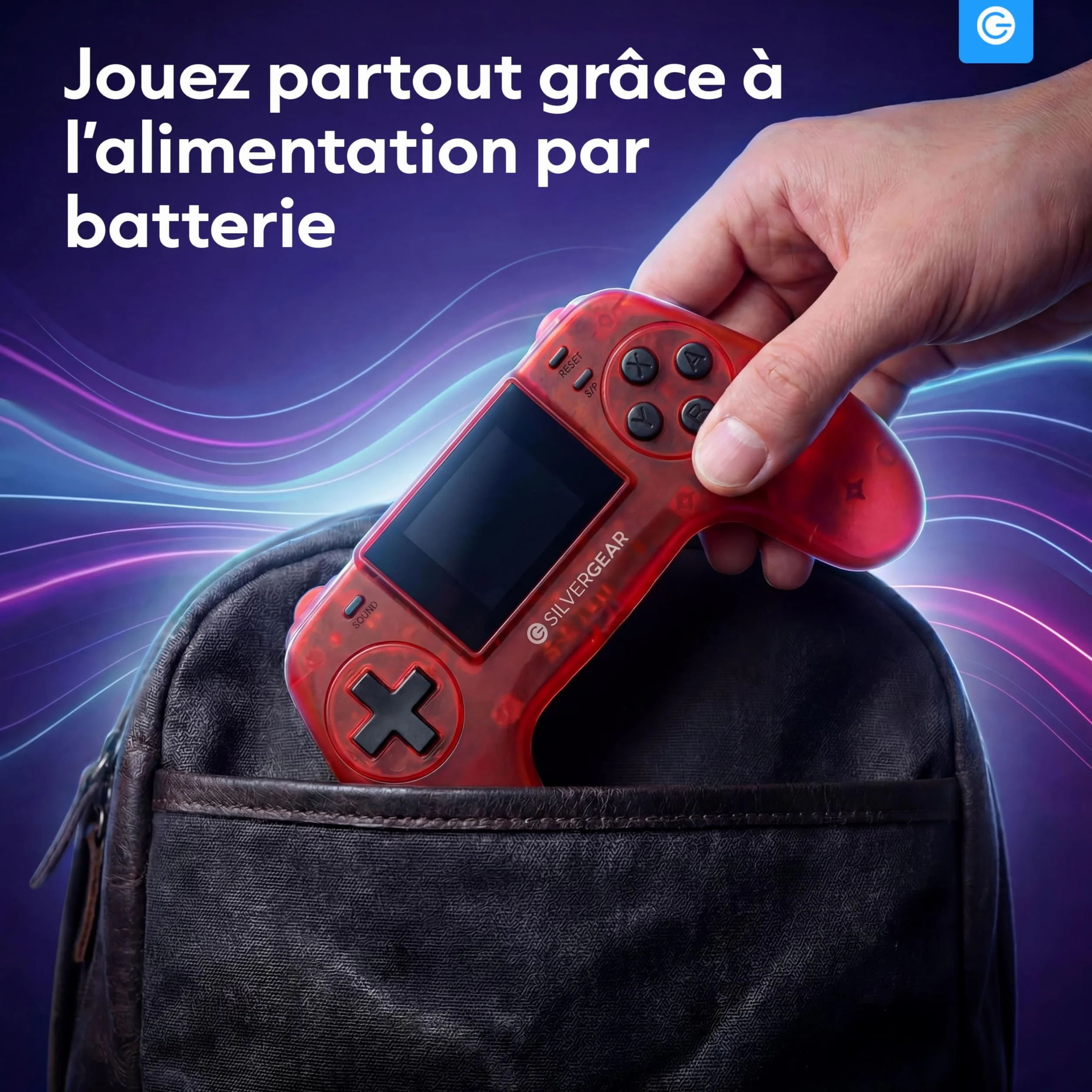 Silvergear Console de Jeu Rétro 8-bit 118 Jeux Portable Écran LCD 2.0 Pouces Rouge