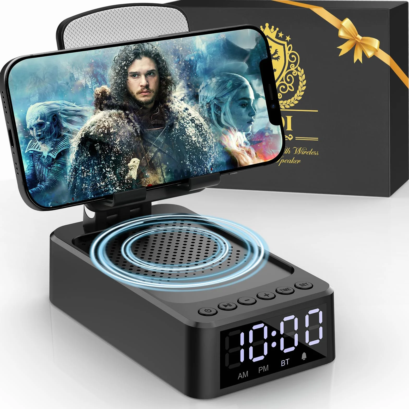 ZOOI Enceinte Bluetooth Support Telephone Cadeau Homme Original Utile