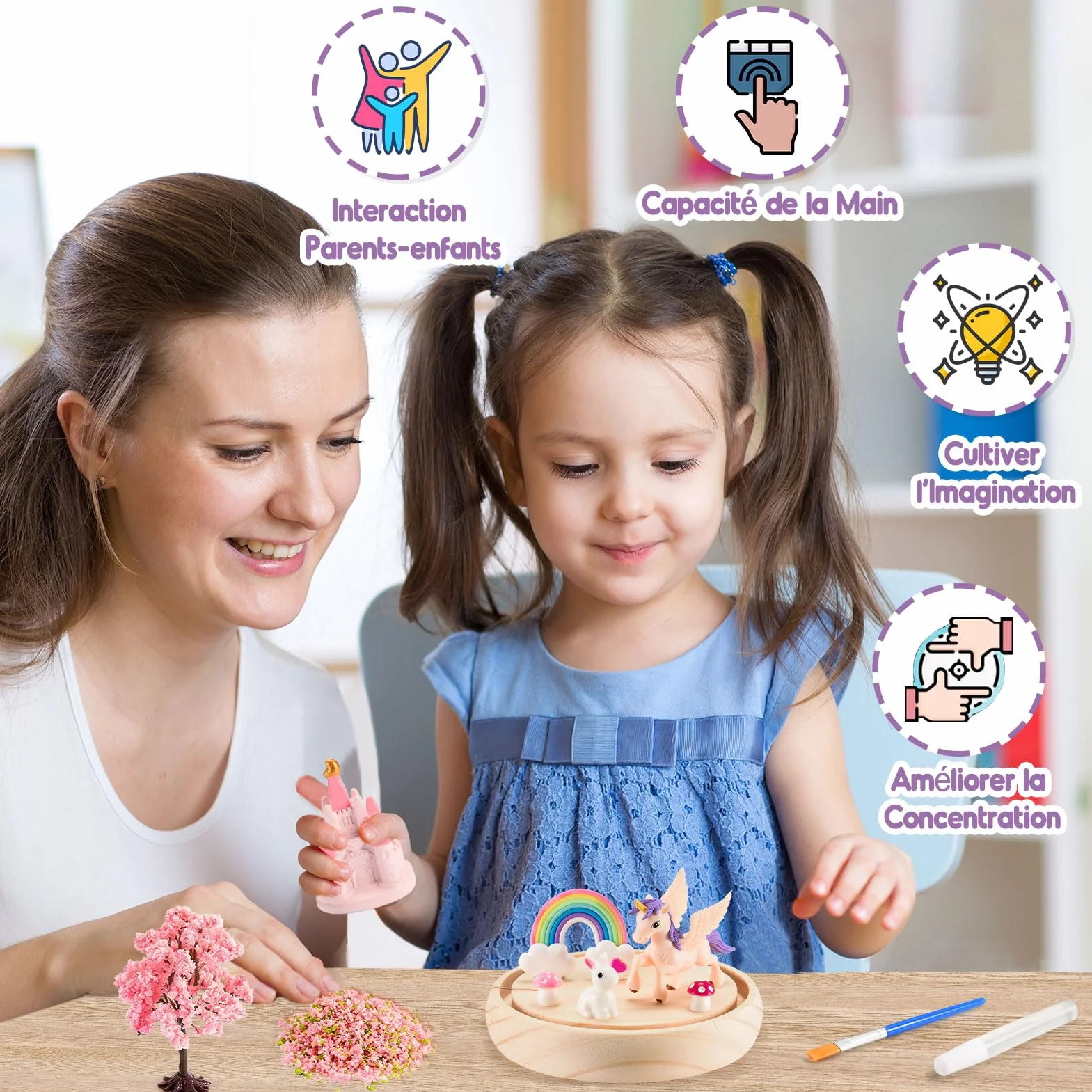 HappyGoLucky Veilleuse Licorne DIY pour Filles 3-12 Ans Ensemble Artisanat Cadeau
