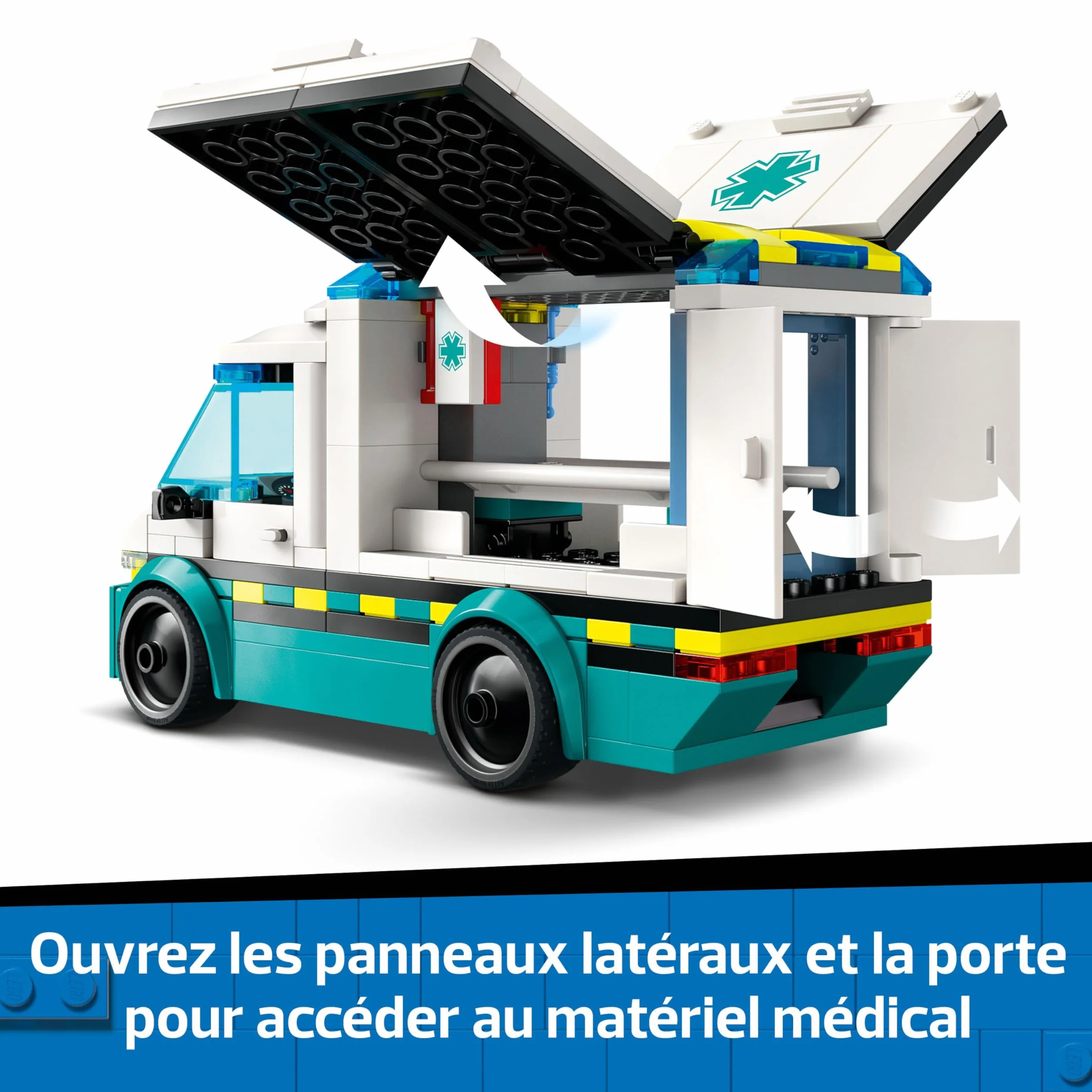 LEGO City L'Ambulance de Secours Jeu de Construction 2 Minifigurines Skateuse Ambulancier Jouet 5 Ans 60451