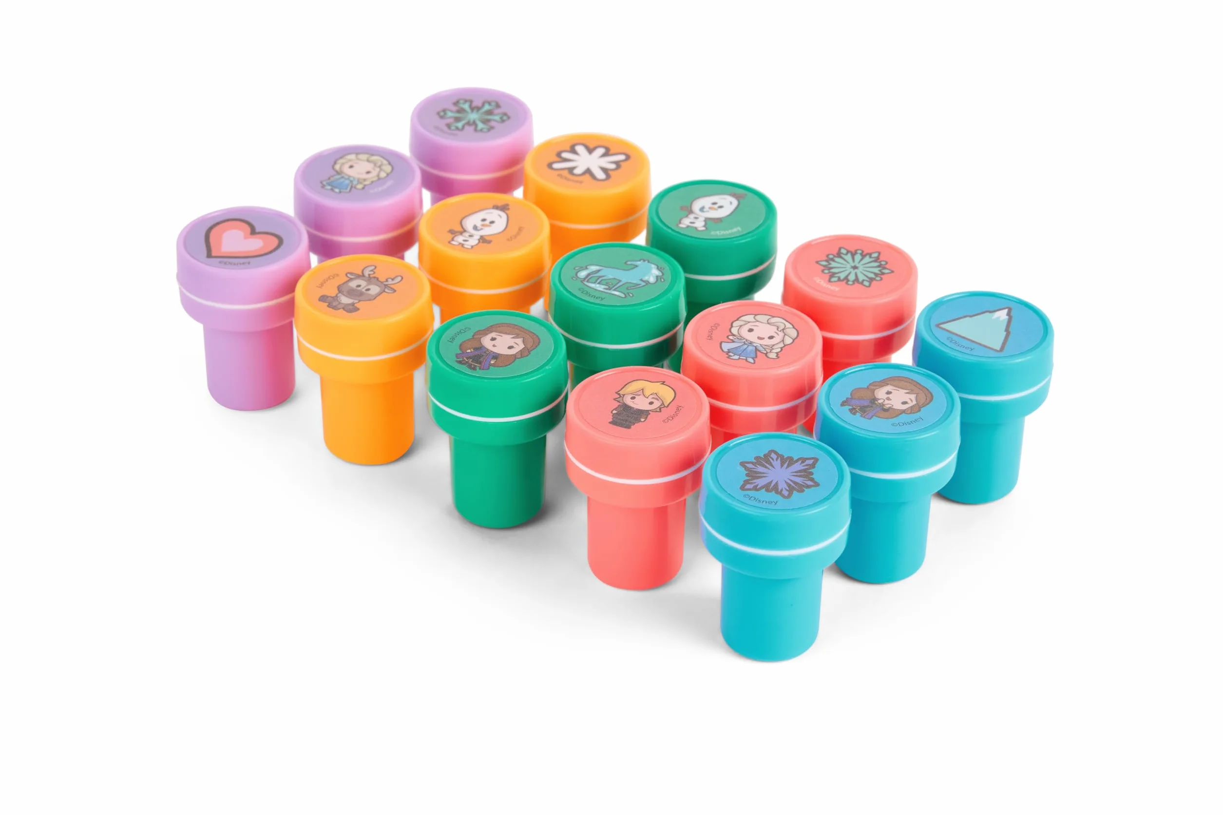 Disney Lot de 15 tampons La Reine des Neiges - Jouets Elsa et Anna pour enfants à partir de 3 ans - Kit créatif