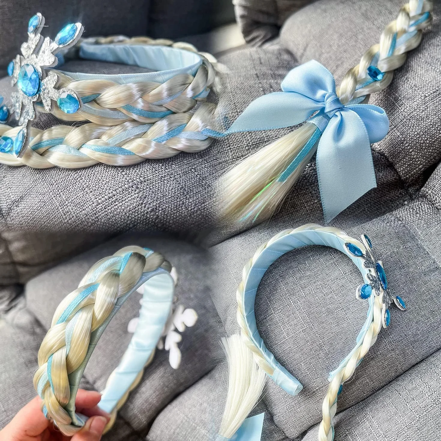 Perruque Raiponce Princesse Enfant, Tresses Cheveux Extensions, Accessoire Cheveux Filles Carnaval Halloween