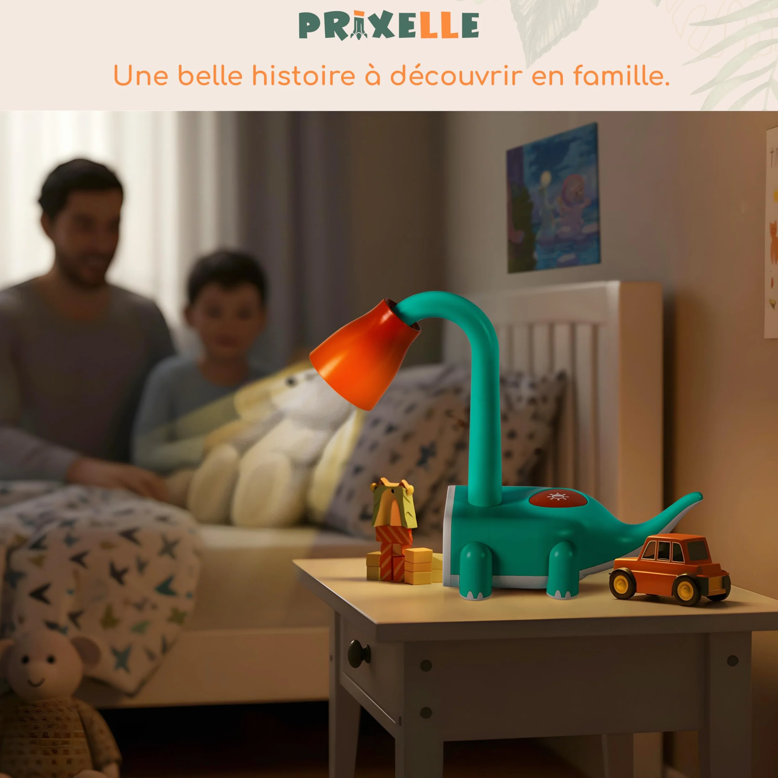 Kronosaur Reveil Enfant Dinosaure 3 en 1 Lampe Douce de Chevet Lune Gardienne