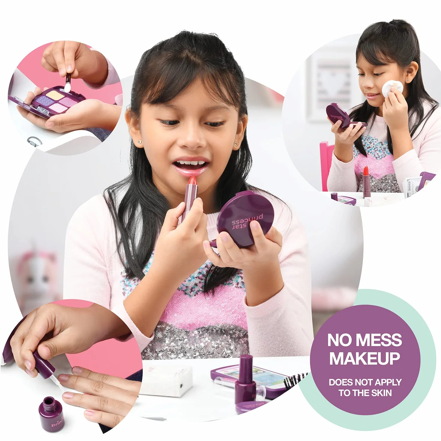 Sac à Main pour Tout-Petits Filles avec Accessoires - Mon Premier Sac à Main Comprend Un Sac à Main, Un téléphone, Un Portefeuille, Trousse de Maquillage et Jouets de Simulation pour Enfants