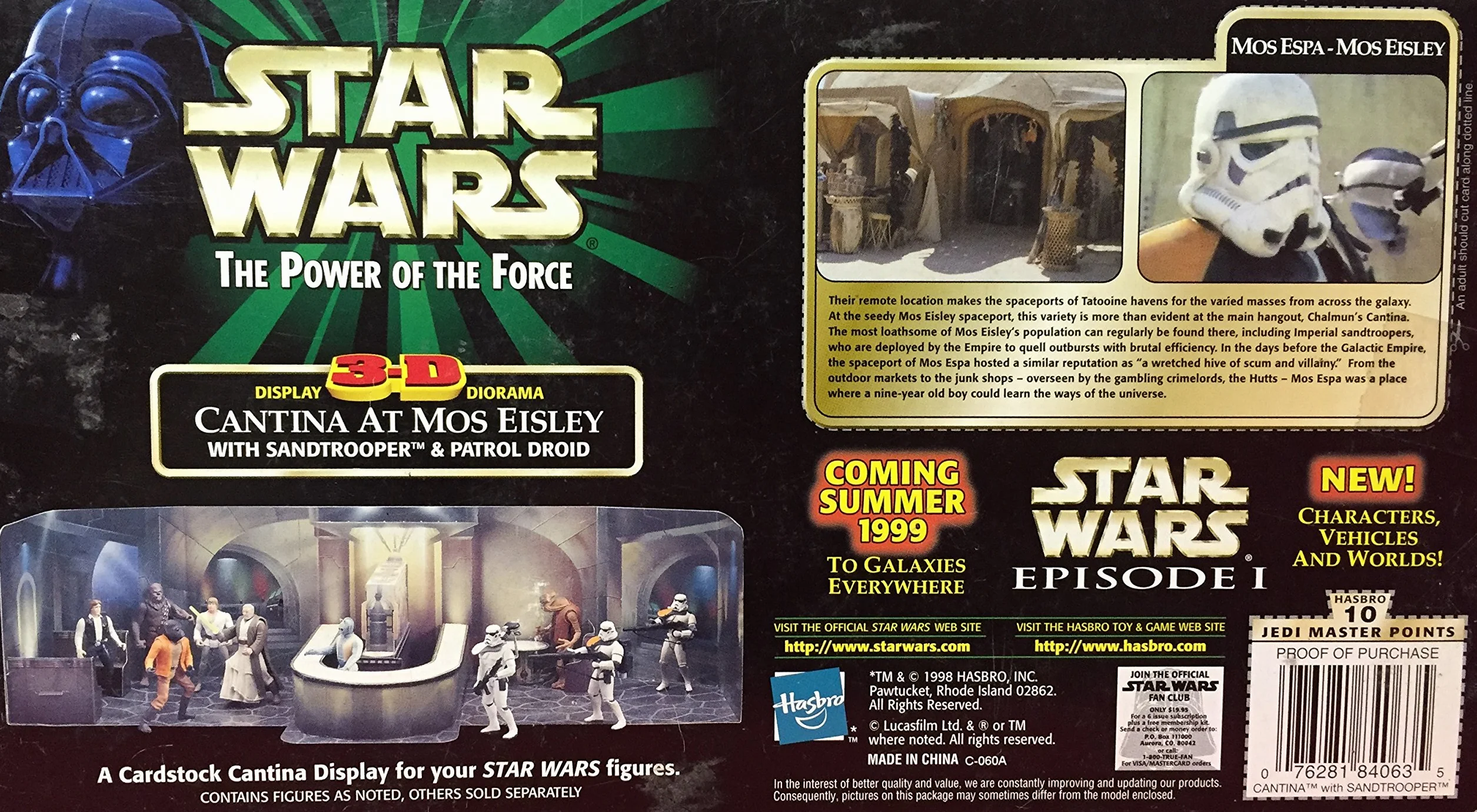 Star Wars: Power of the Force Cantina 3-D Display Diorama with Sandtrooper & Patrol Droid