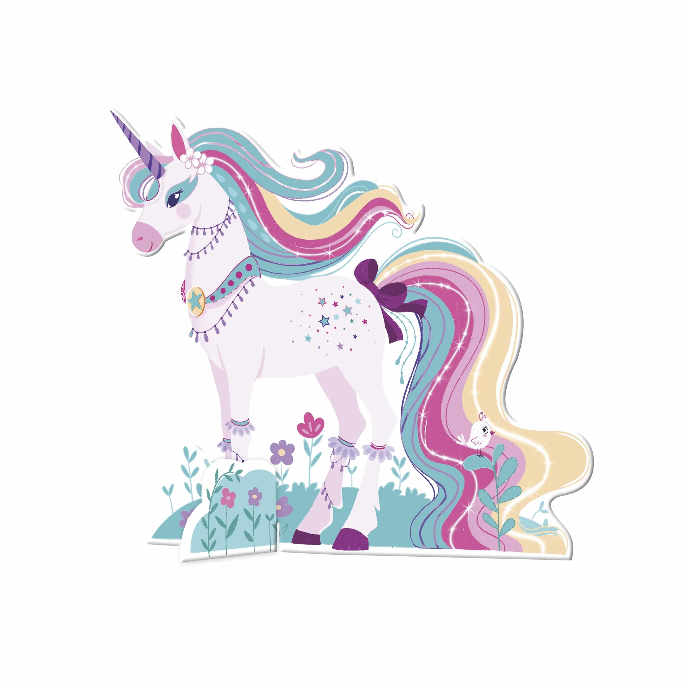 Janod Coffret Créatif Multi-Activités Licorne 13 Activités à Décorer Mosaïques Stickers Brillants Papier Doré Dès 6 Ans