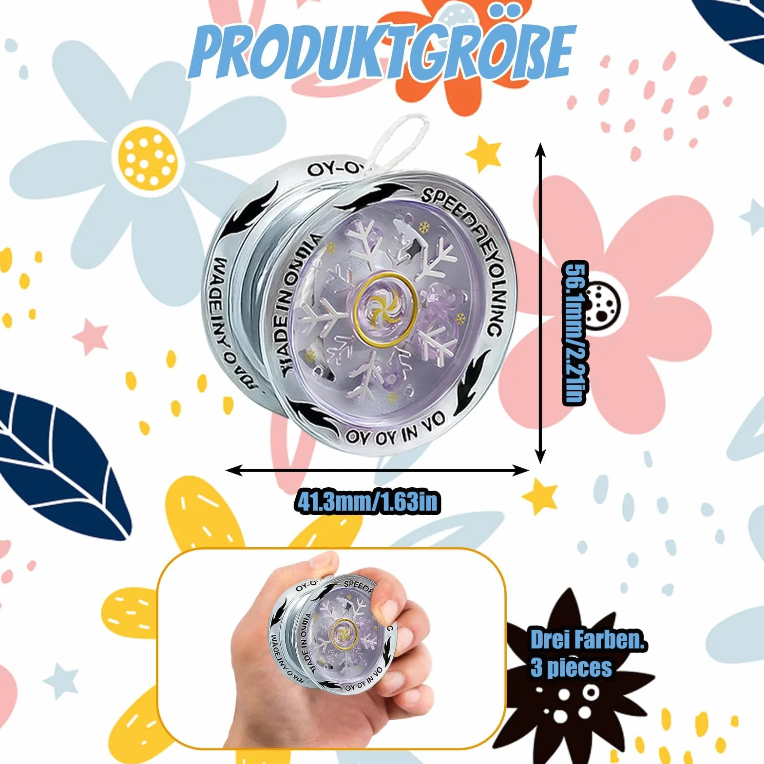 Yoyos Professionnel 3Pcs avec Corde Renforcée pour Débutants et Avancés