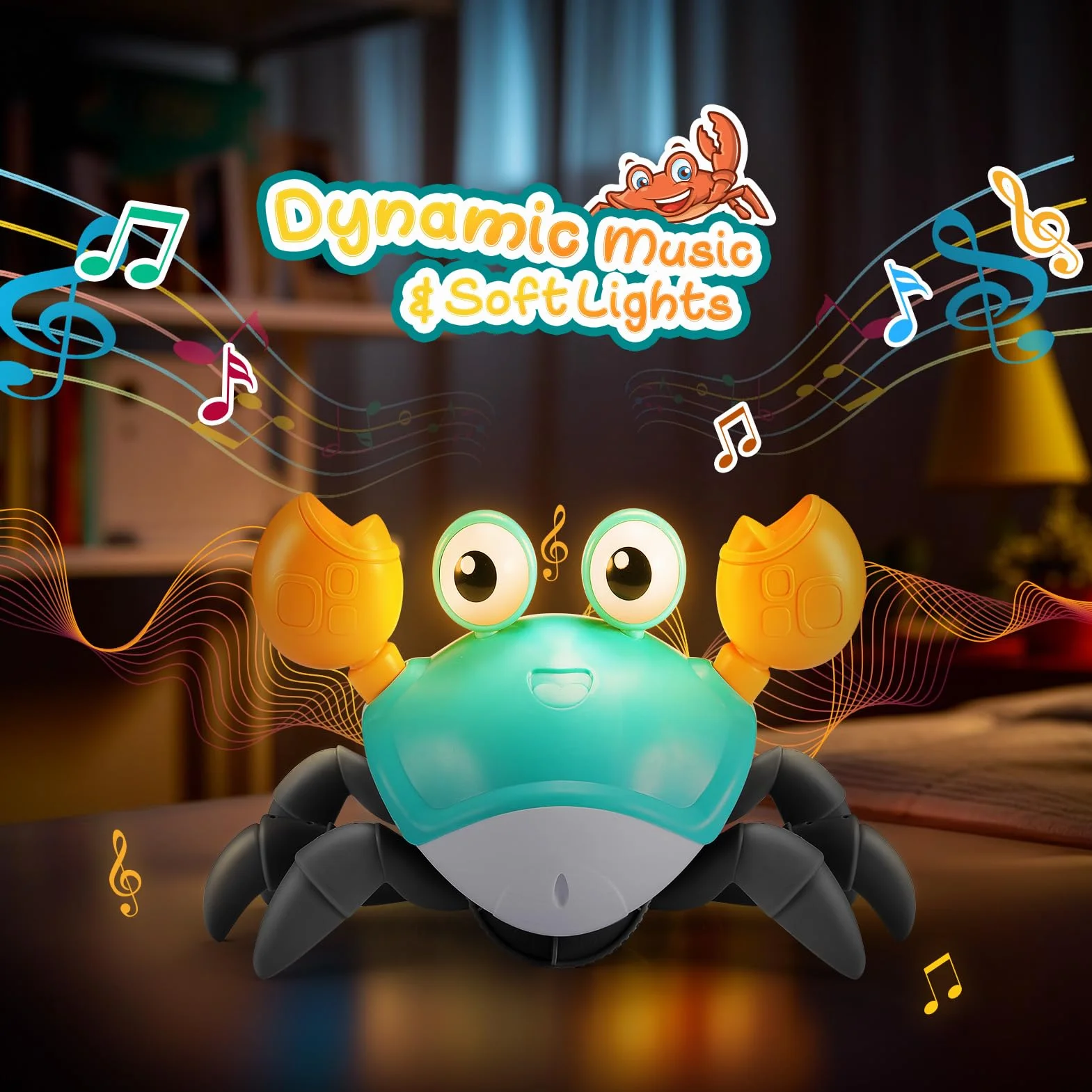 Adeokay Crabe Qui Marche Bebe Jouet Bebe 1 2 Ans Cadeau Enfant Garcon Fille Jouets D'éveil Musicaux