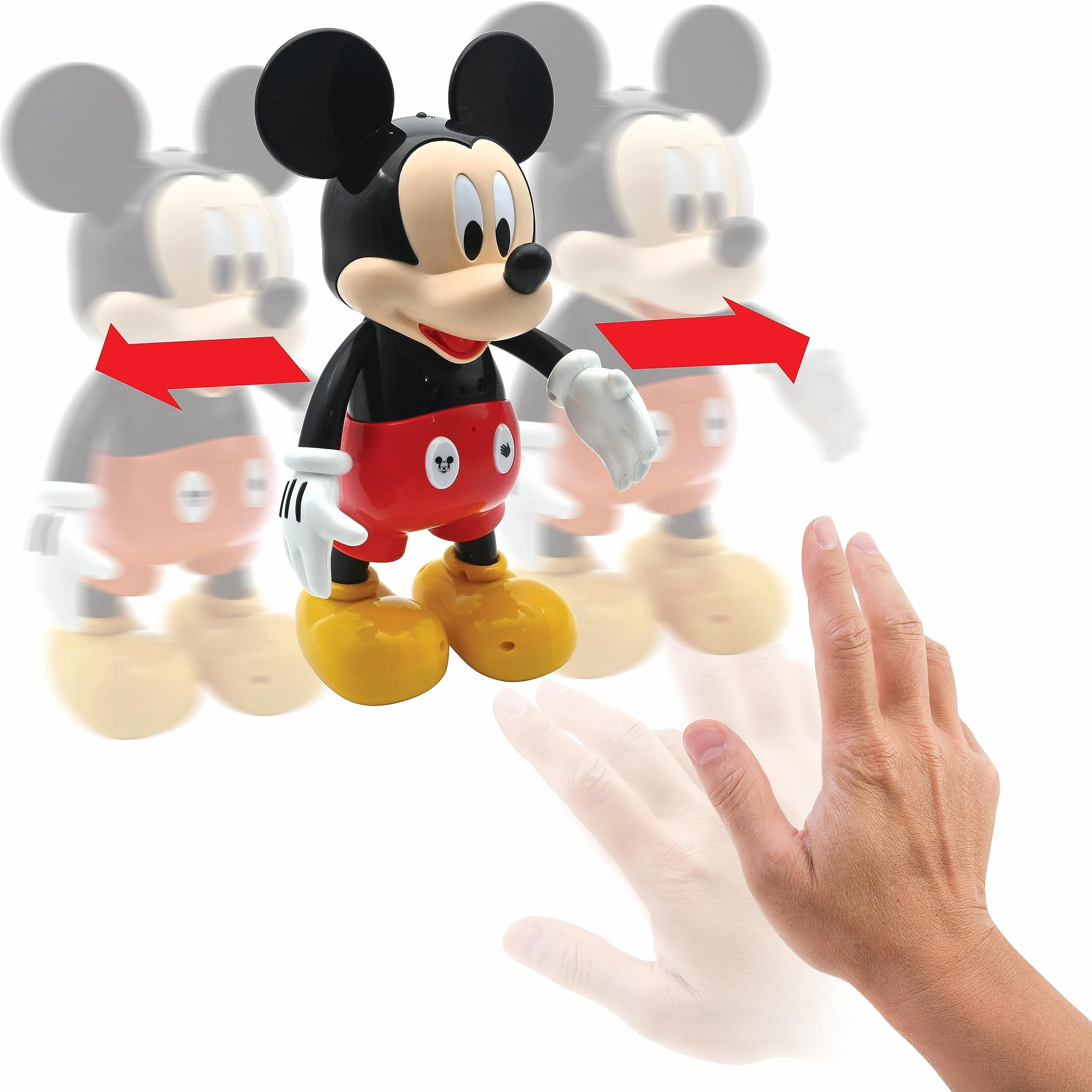 Lexibook Disney Robot Mickey bilingue Français/Anglais 100 Quiz éducatifs programmable Noir/Rouge MCH01i1