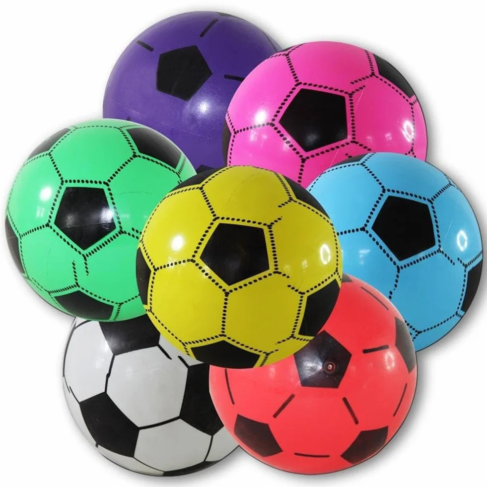 Ballons de football en plastique 20 cm - Lot de 12