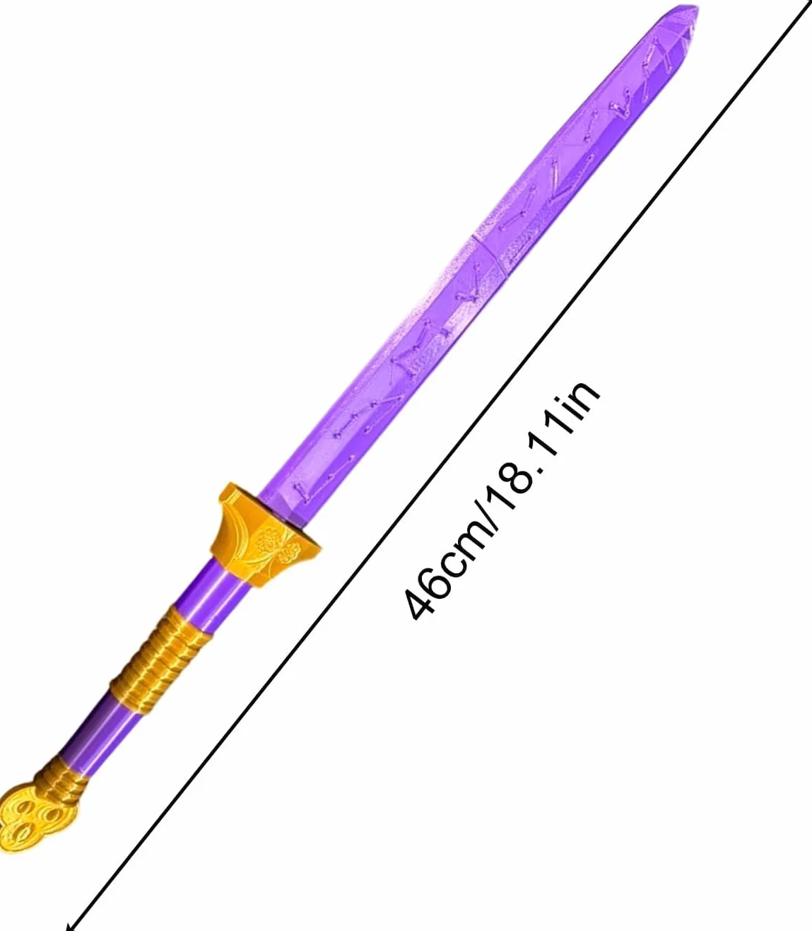 Épée R-umi KP-OP Anime Hunters, Épée Quatre Tigres Accessoire Costume Cosplay Enfants Violet