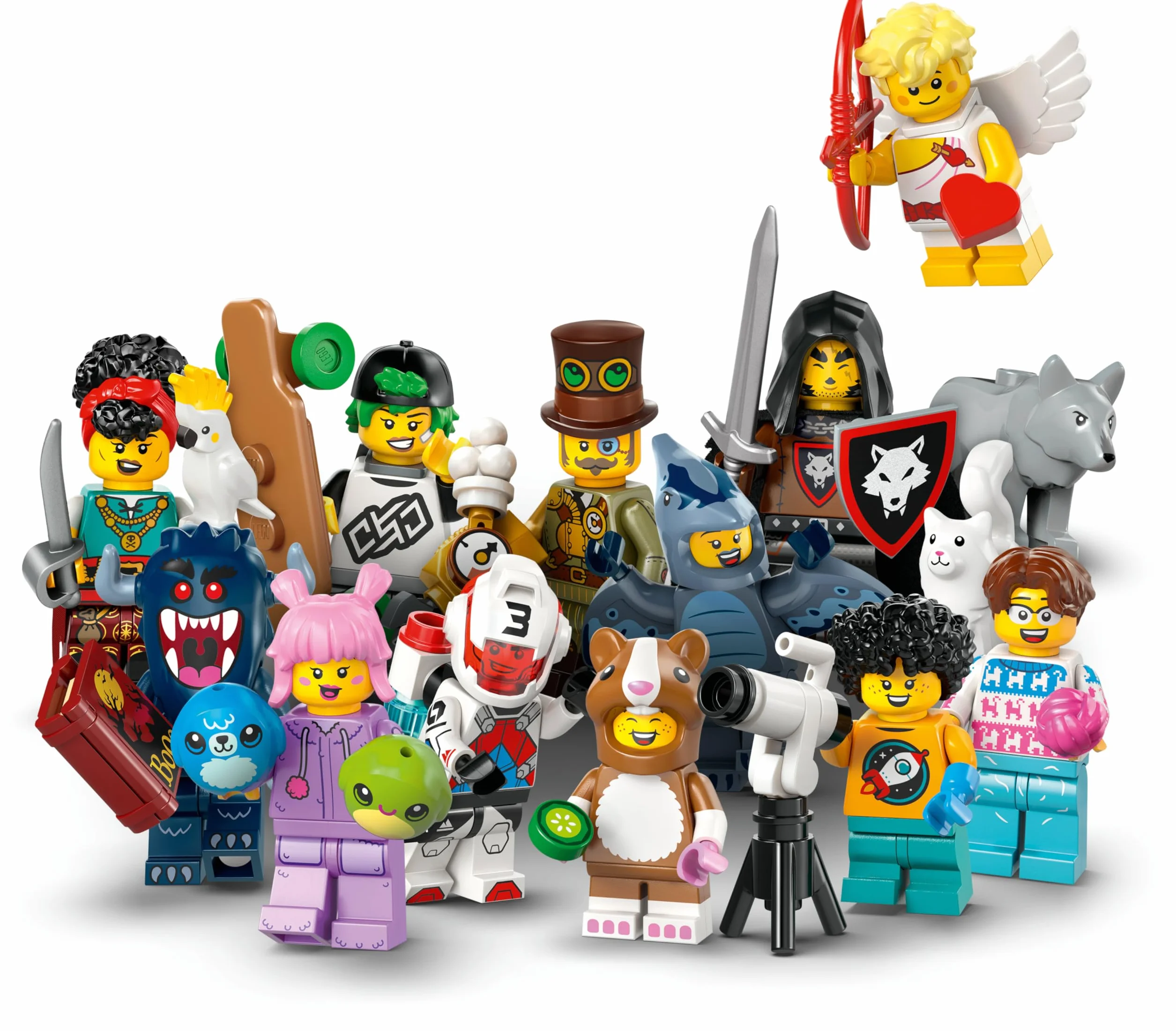 LEGO Minifigures Série 27 71048 12 Personnages Surprises Boîte Mystère Cupidon Collectionneuse de Peluches Jouet 5 Ans
