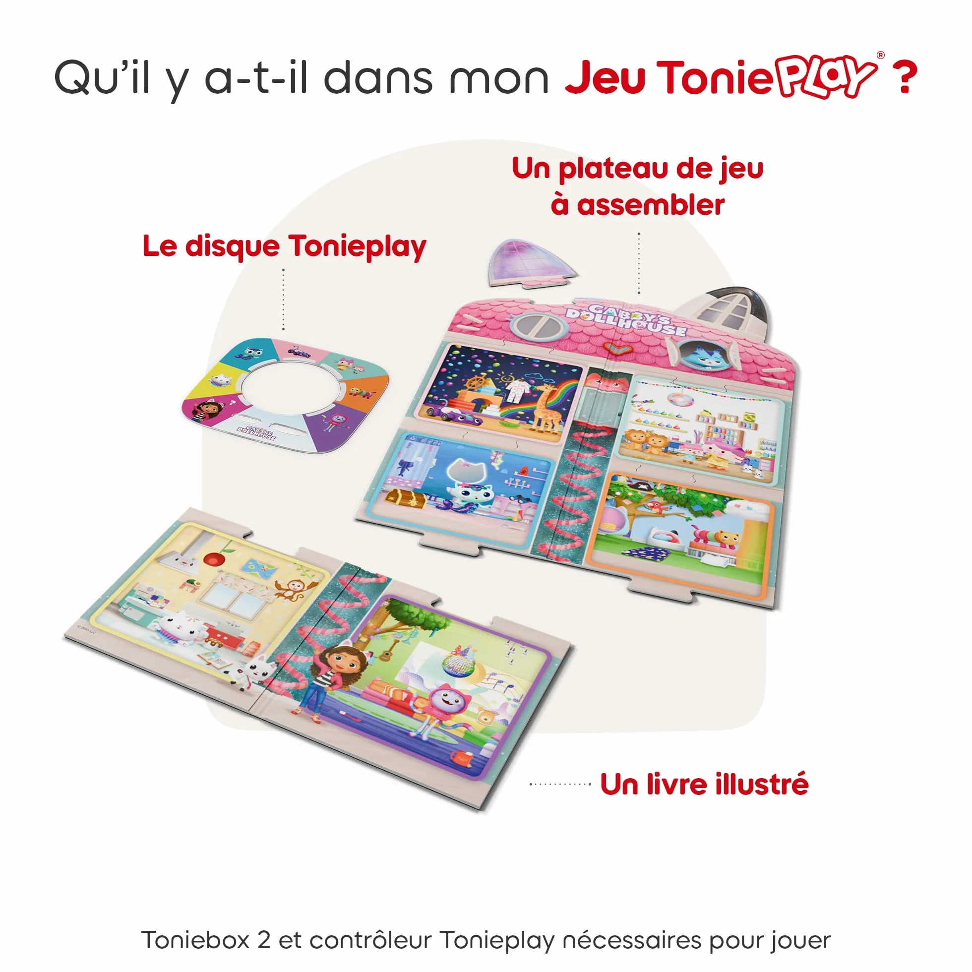tonies Gabby's Fanchastique Cache-Cache Tonieplay Jeu, Compatible Toniebox 2, 3-9 Ans