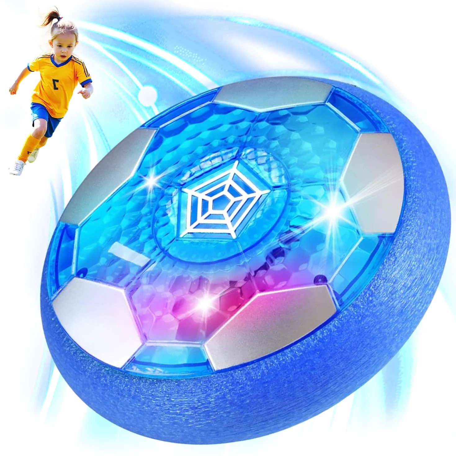 Ballon de Foot LED Rechargeable, Hover Soccer Ball, Cadeau Garçon 3-12 Ans Noël