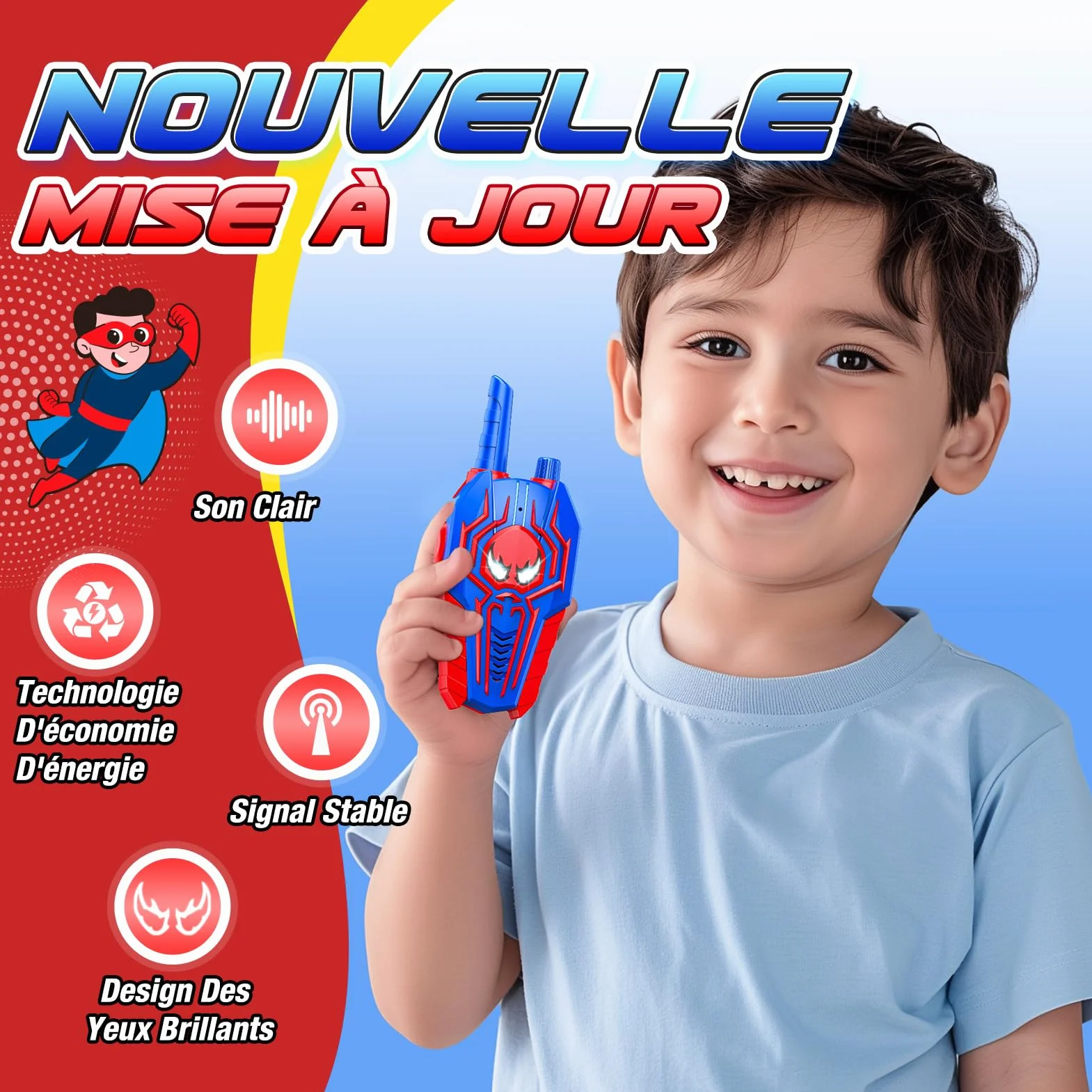 Talkie Walkie Jouet Enfant 3-12 Ans Garcon Cadeau Anniversaire Jeux d'extérieur