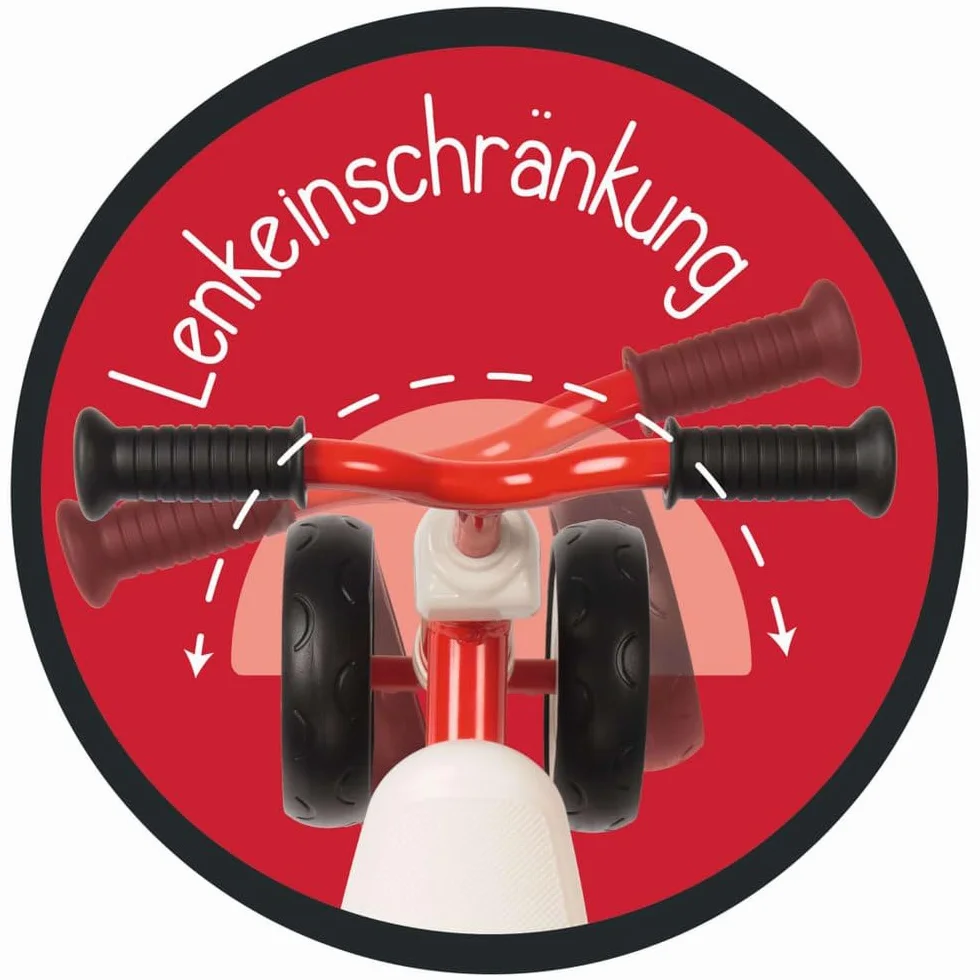 Smoby Porteur Rookie Rouge Métal Selle Incurvée Roues Silencieuses Coffre à Jouets Dès 12 Mois