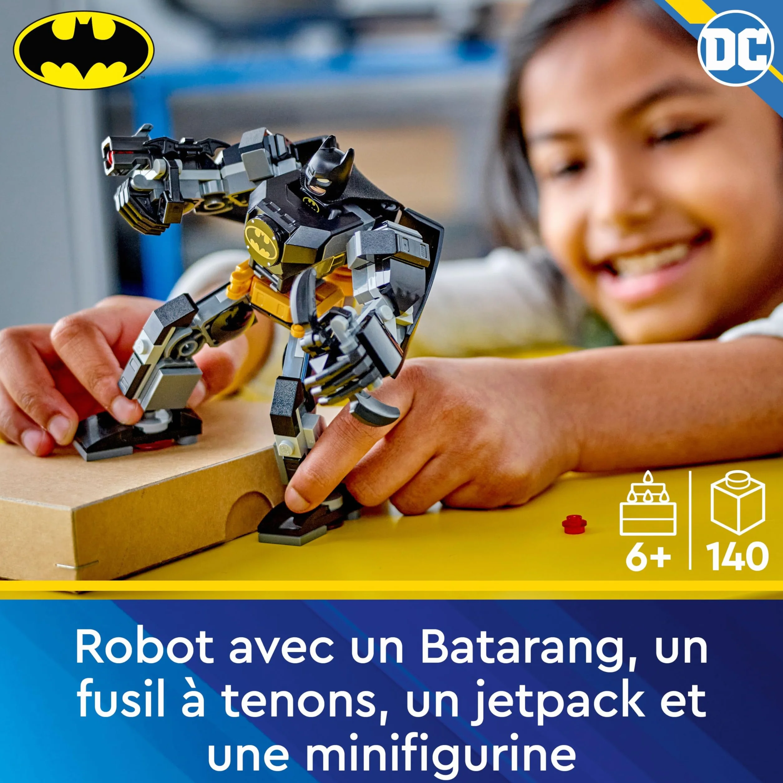 LEGO Superheroes DC L’Armure Robot de Batman Jouet de Super-héros Figurine XXL et Minifigurine 76270