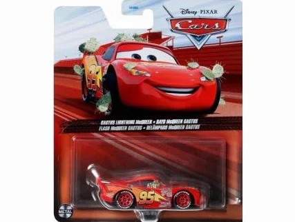 Cars Voiture Flash McQueen Cactus Coffret Set Véhicule Miniature + Carte Tigre