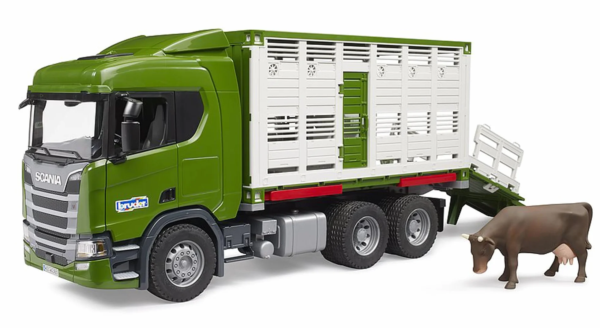 Bruder 03548 Scania Super 560R Camion transport animaux 1:16 Bovin Jouet 4 ans
