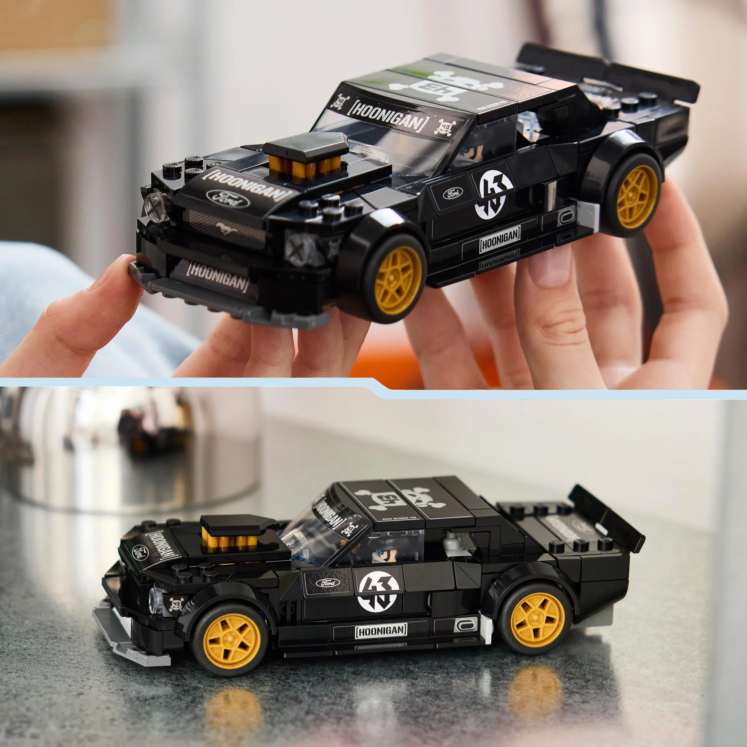 LEGO Speed Champions Ford Mustang Hoonicorn V1 1965 Ken Block Voiture Maquette Minifigurine Collector 77262