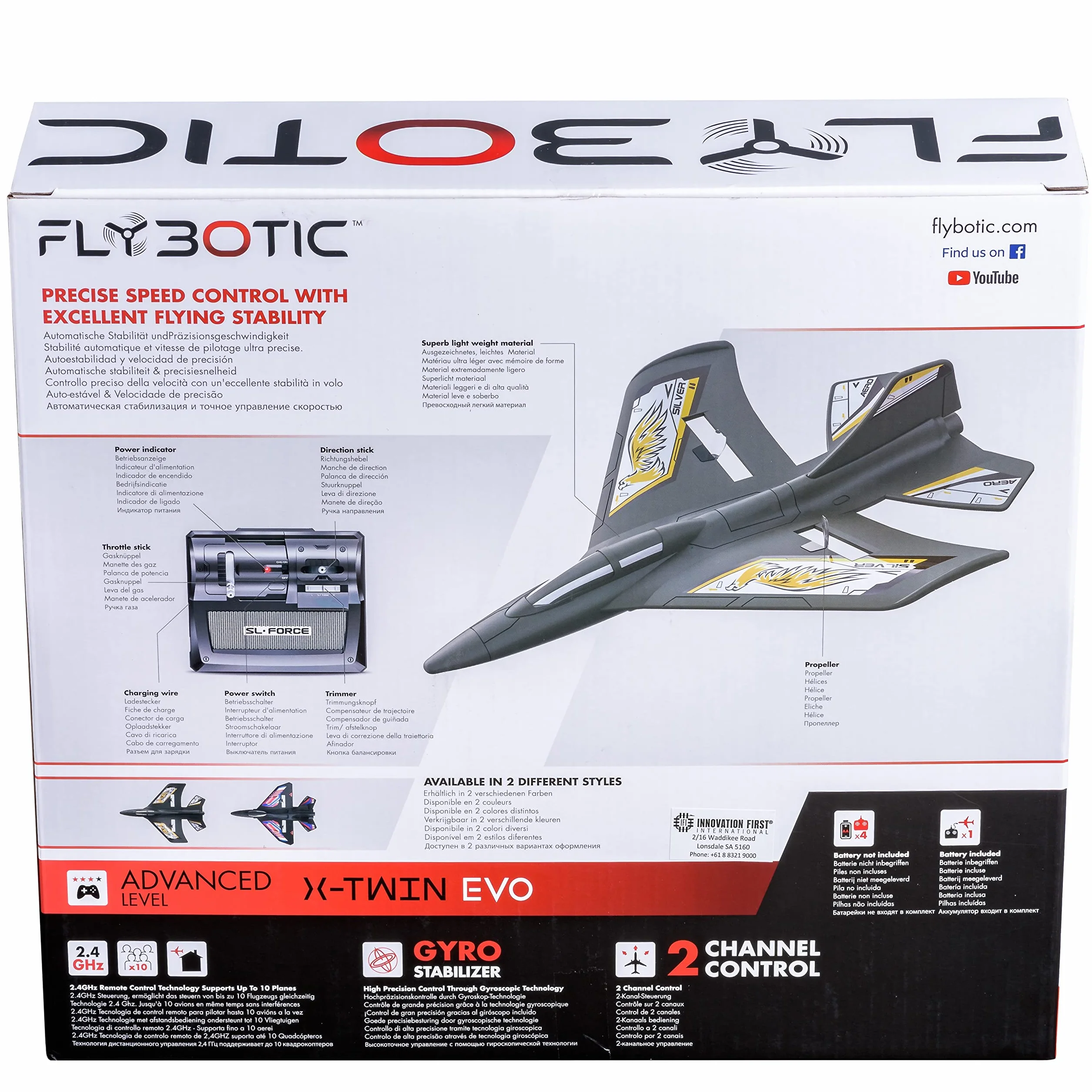 SilverLit Flybotix X-Twin Evo Jaune et Noir