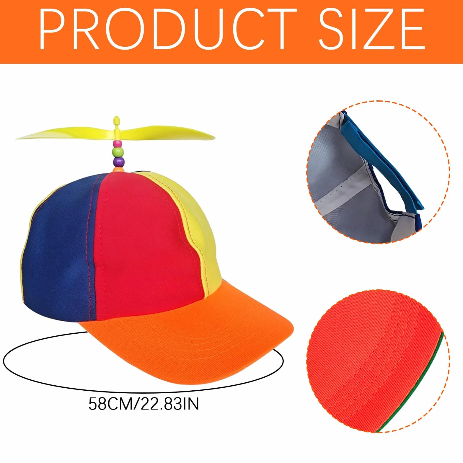 Casquette Baseball Hélice Réglable Adultes Enfant Carnaval