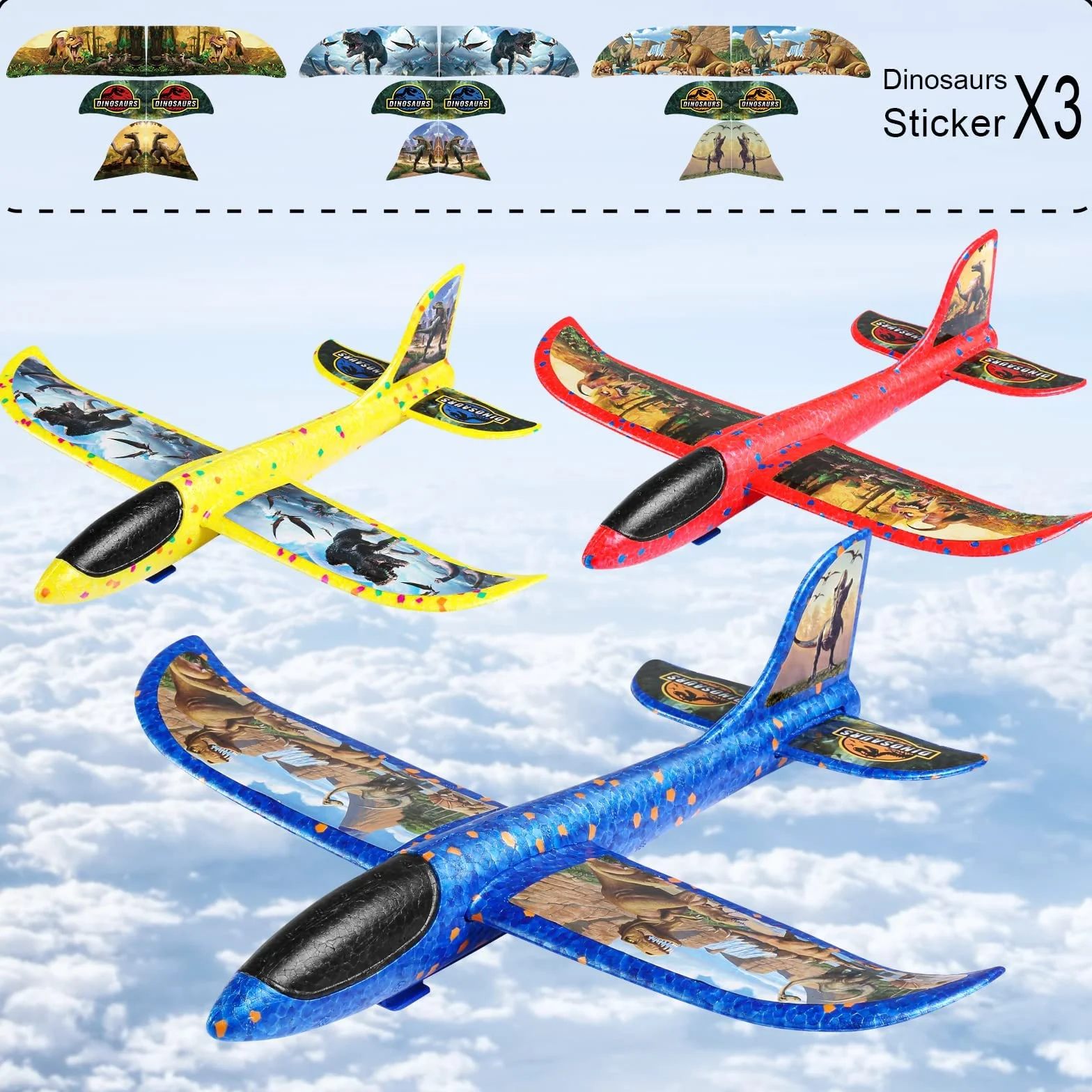 Joozmui Avion Polystyrene Planeur Jouet Garcon 3-9 Ans Exterieur Cadeau Anniversaire