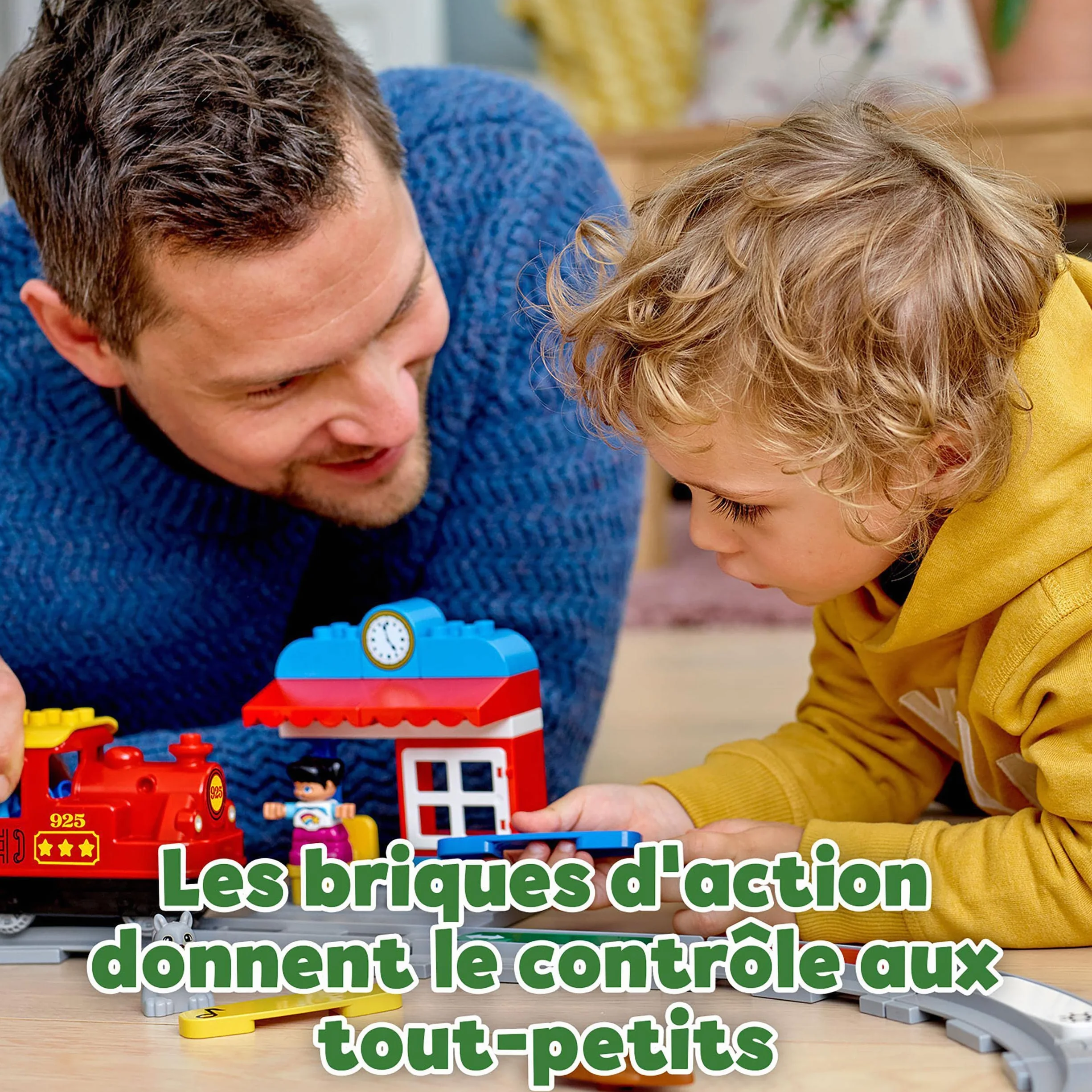 LEGO Duplo 10874 Ma Ville Le Train à Vapeur avec Sons Lumières Rails Télécommande Jouet Locomotive