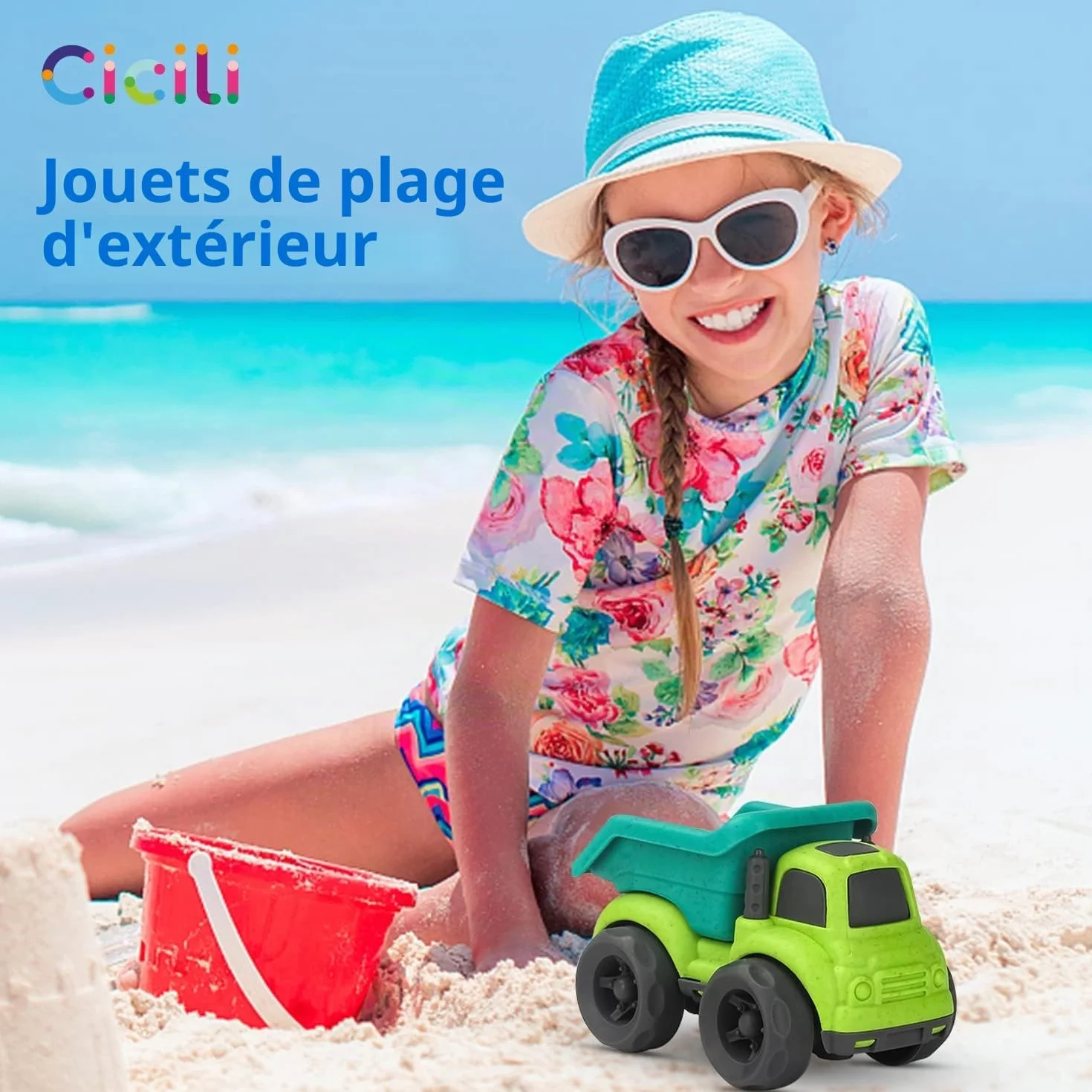 Petite Voiture Enfant 2 Pièces Mini Voiture Jouet Camion Plastique Biologique Voiture Enfant Garçons Filles Jouets Sable Véhicules Friction Vert 1 2 3 Ans
