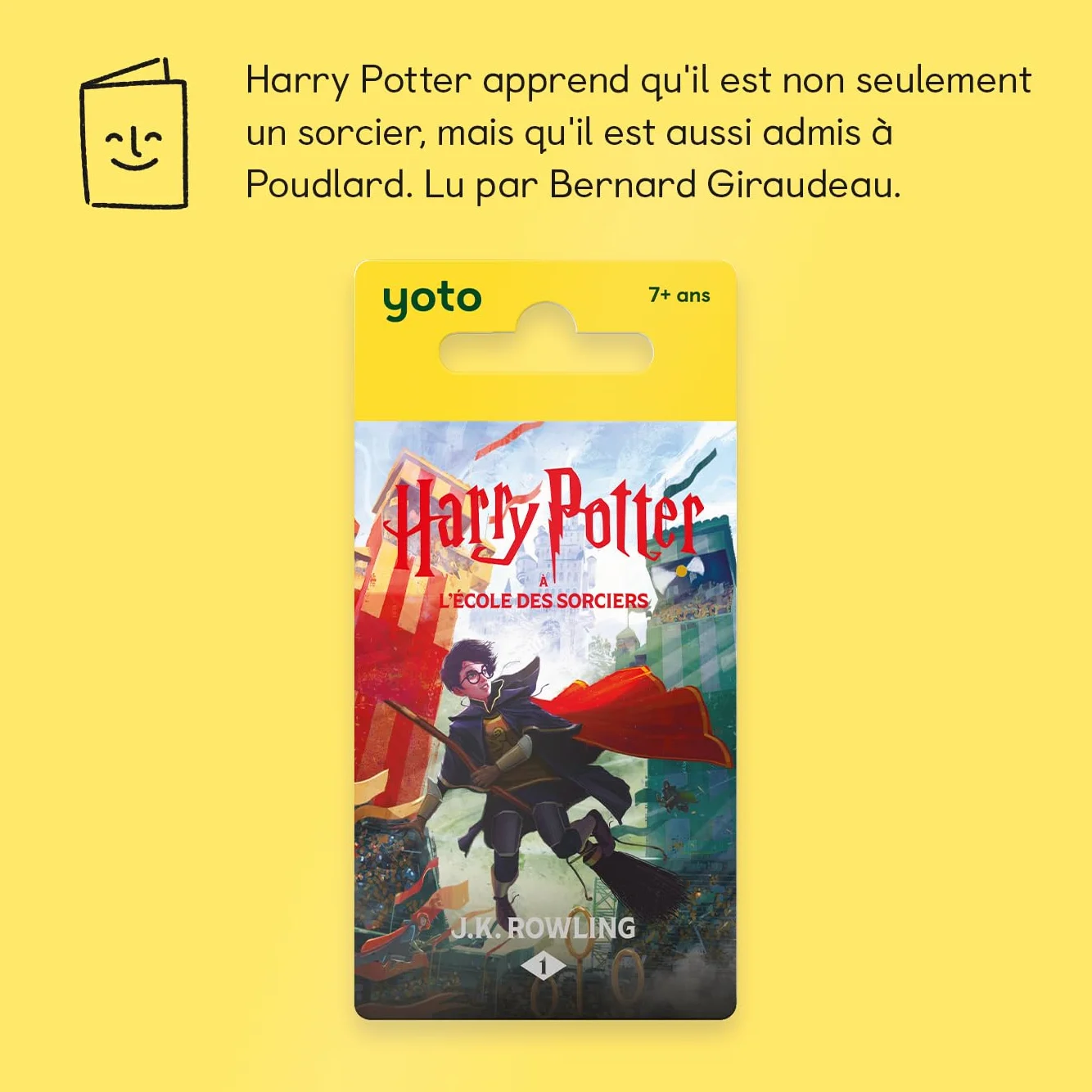 Yoto Harry Potter à l’école des sorciers, Livre Audio Enfant adapté de J.K. Rowling, pour Yoto Player et Mini, 7-14 Ans