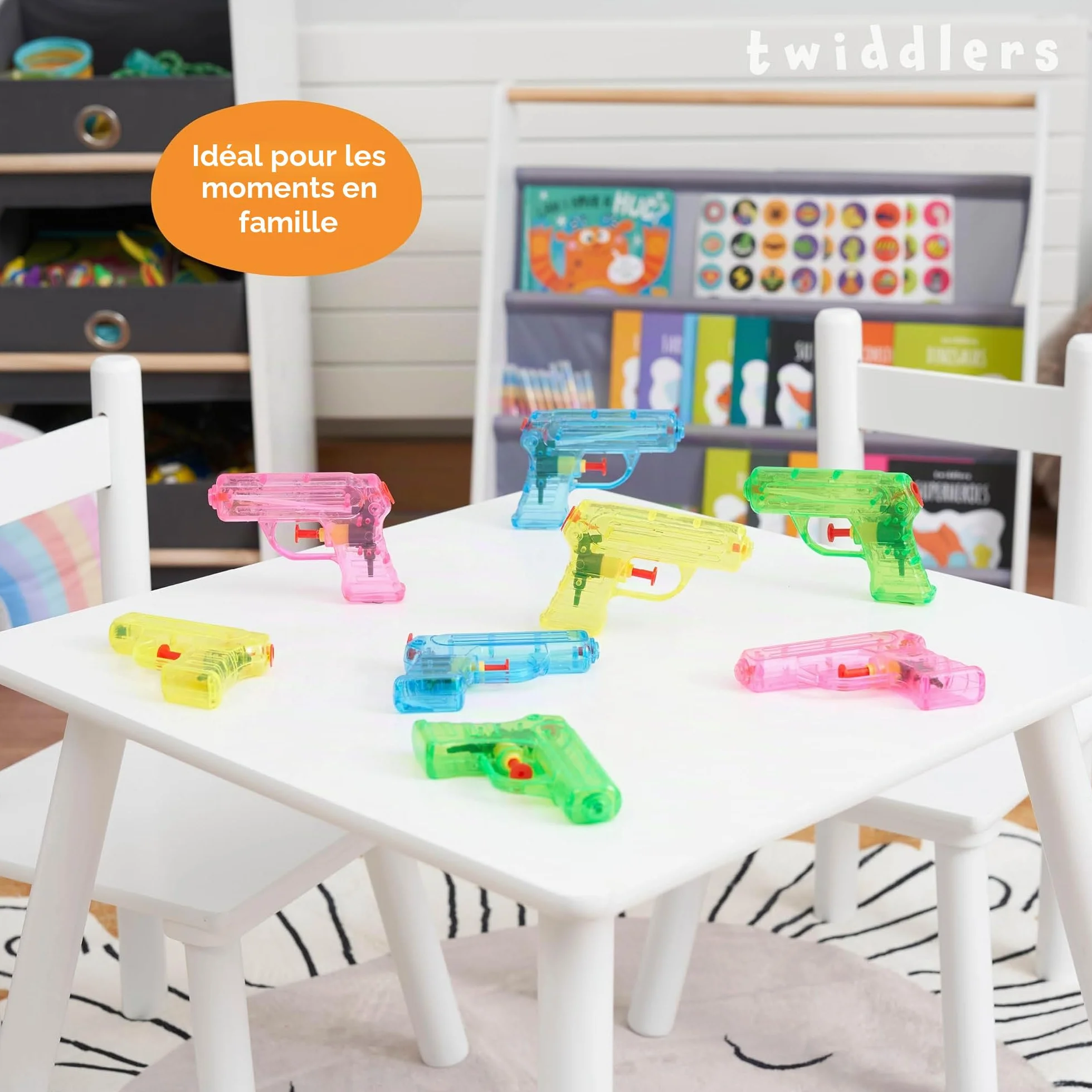 THE TWIDDLERS Lot de 20 Mini Pistolets à Eau 11 cm - Jouets d'Extérieur pour Enfants