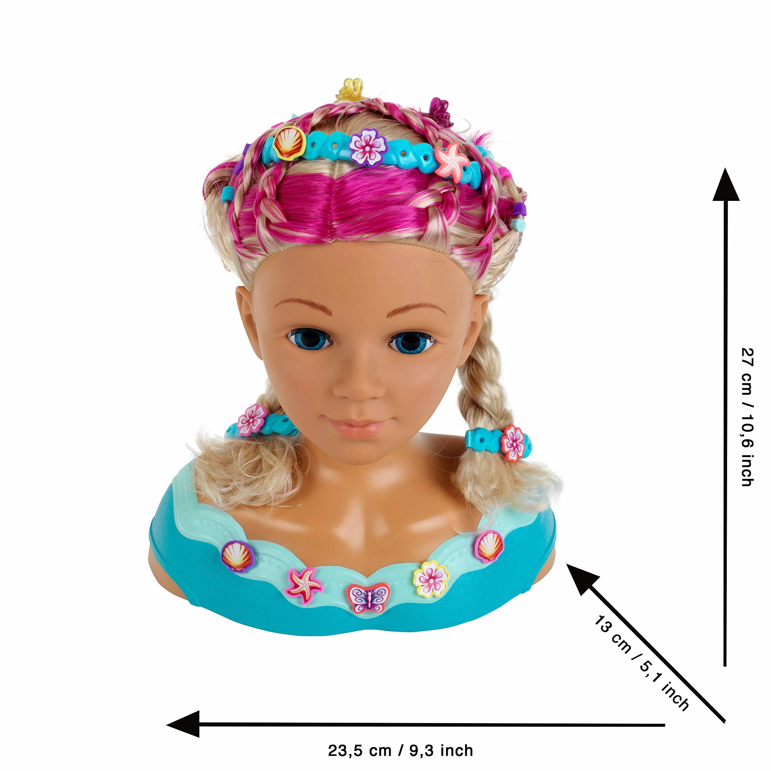 Theo Klein Mariella Tête à coiffer et à Maquiller avec Bijoux de Coiffure et Produits Cosmétiques Jouet pour Enfants