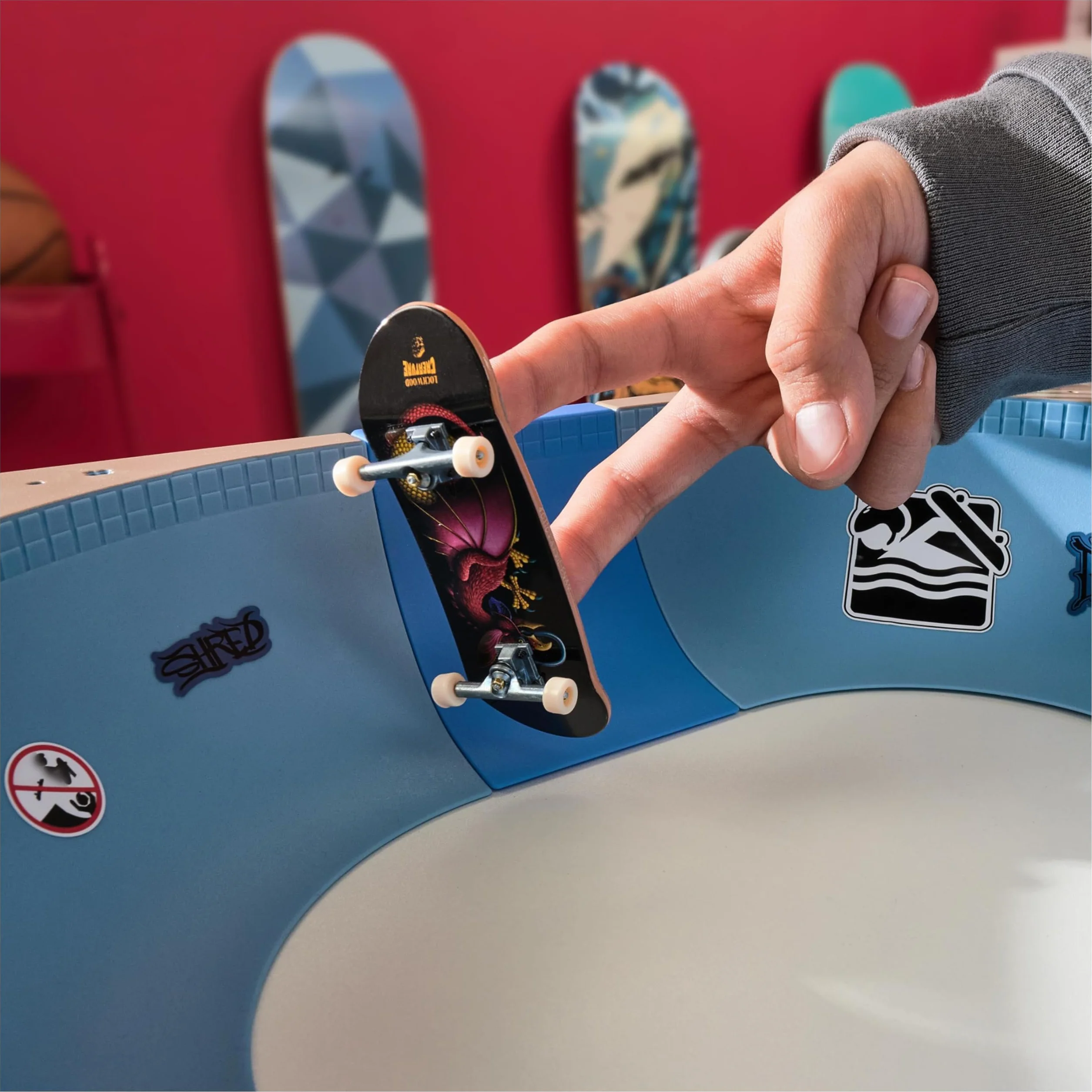 Tech Deck Finger Skate Mega Bowl X-Connect Rampe 100% Modulable À Construire Et Personnaliser + 1 Mini Planche Thank You Exclusive Jeu Enfant 6 Ans