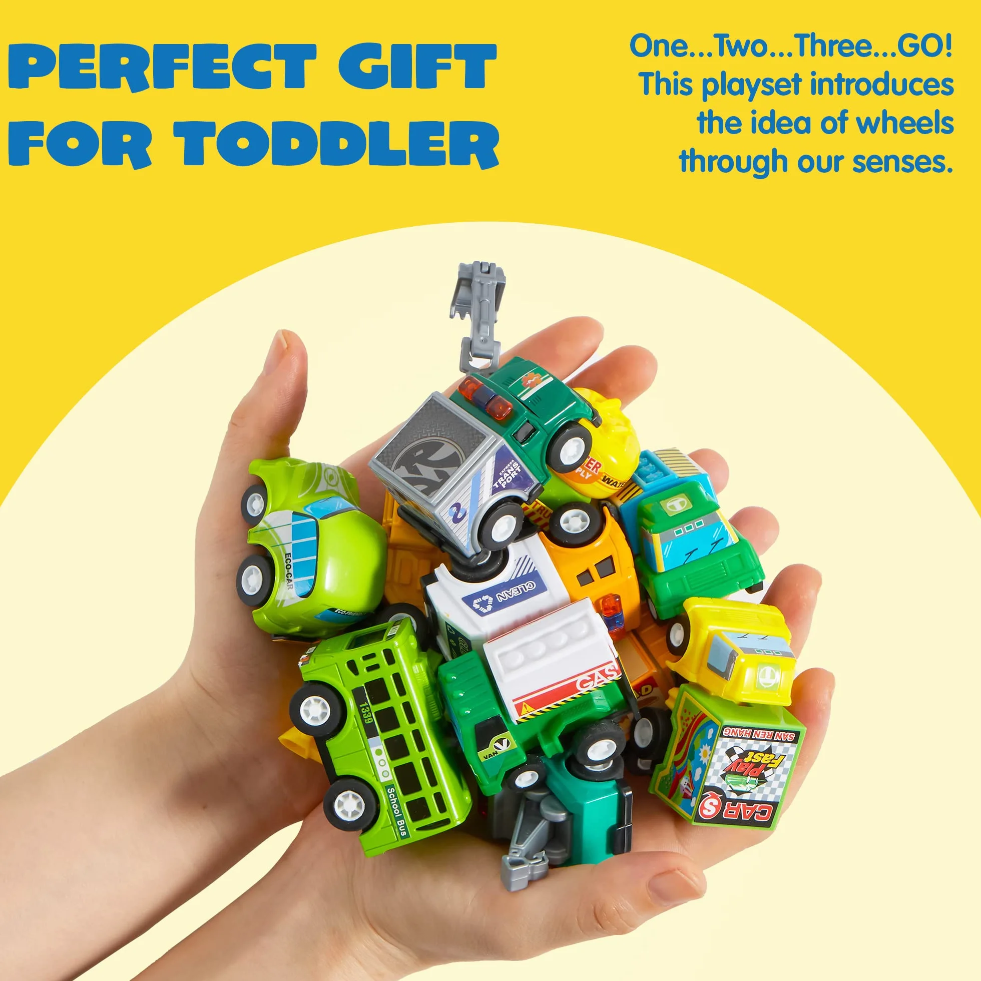 JOYIN Ensemble de 25 Véhicules Jouets Voitures et Camions Moulés sous Pression pour Enfants